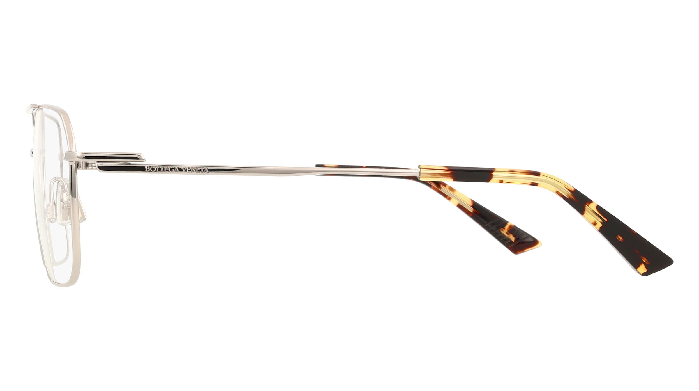 Thumbnail - Bottega Veneta BV1384O Herren-Brille inkl. Gläser Vollrand Pilot Metall-Gestell 58/15/145, silber