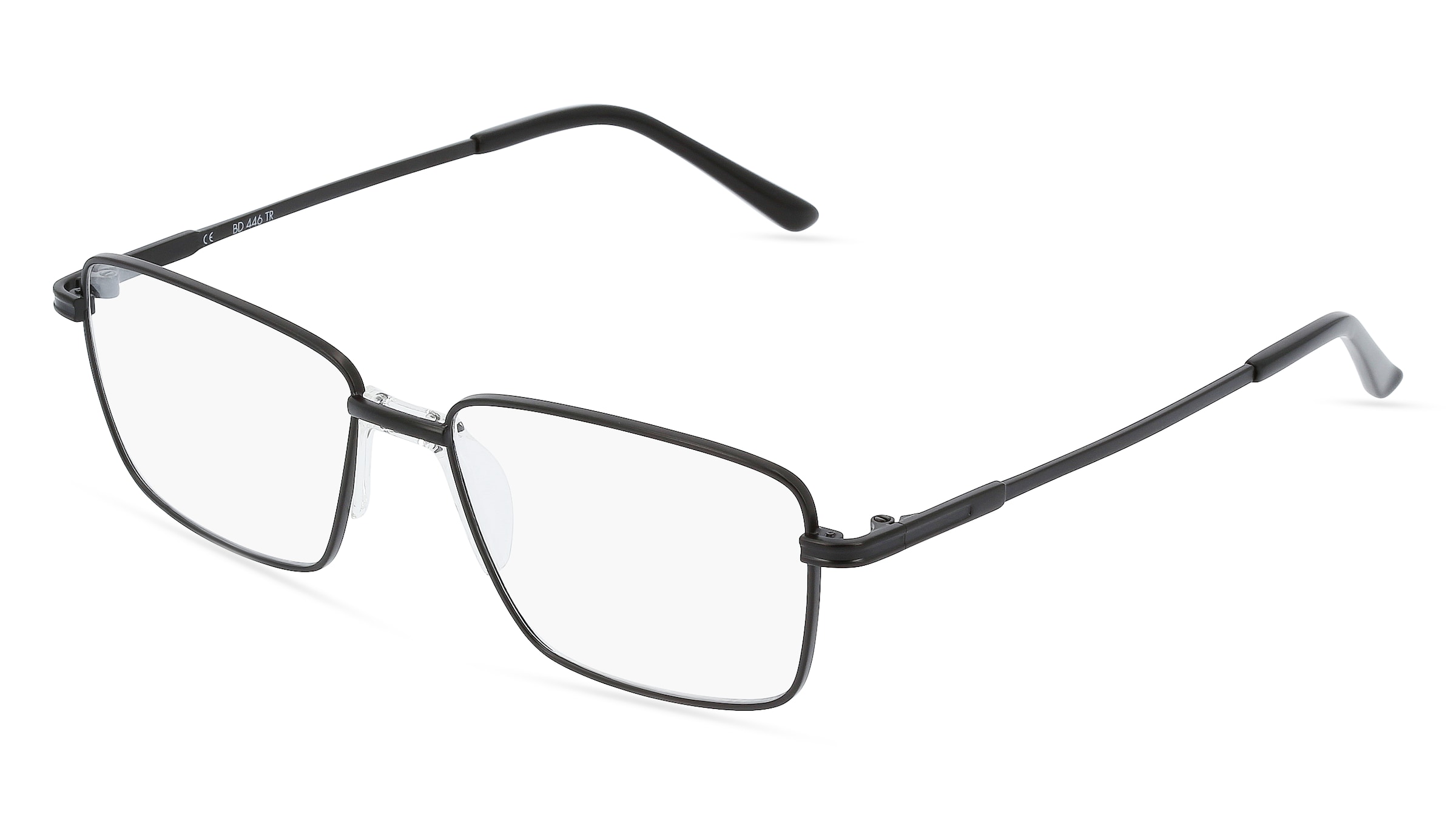 Fielmann BD 446 TR Herren-Brille inkl. Gläser Vollrand Quadratisch Edelstahl-Gestell 54/16/140, Schwarz