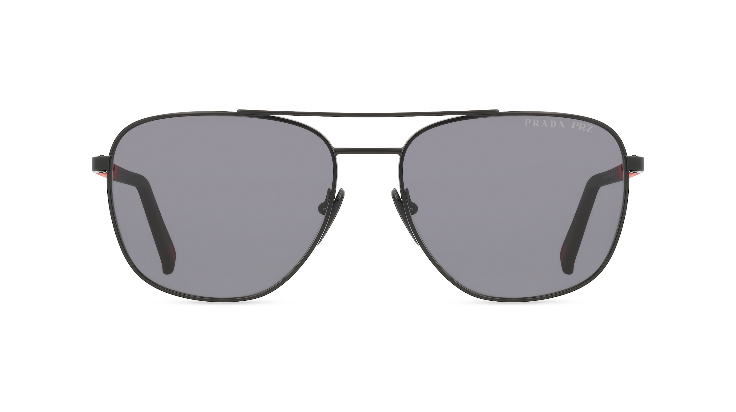 Prada Linea Rossa PS54ZS Herren-Sonnenbrille Vollrand Oval Metall-Gestell, Schwarz