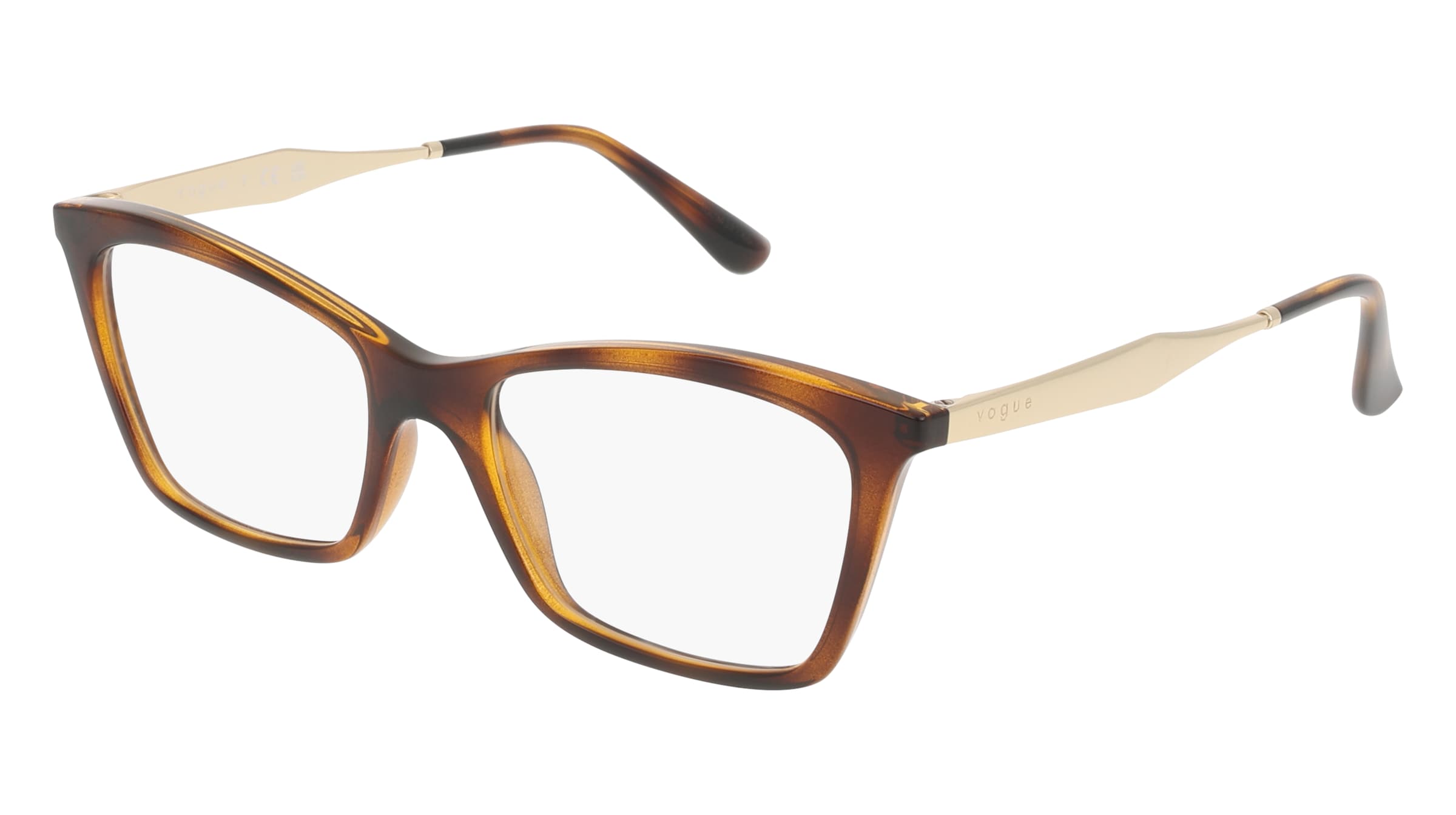 Vogue 0VO5624 Damen-Brille inkl. Gläser Vollrand Butterfly Kunststoff-Gestell 51/17/140, Havanna