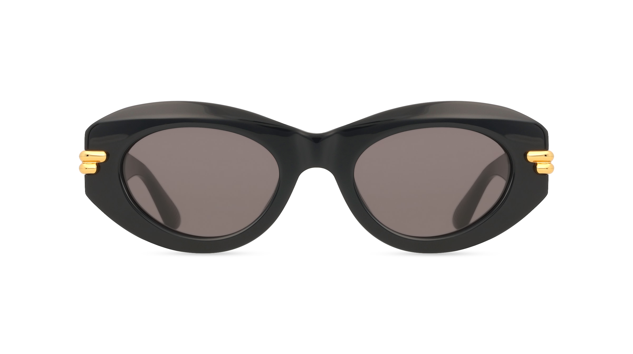 Bottega Veneta BV1322S Damen-Sonnenbrille Vollrand Oval Acetat-Gestell, Schwarz