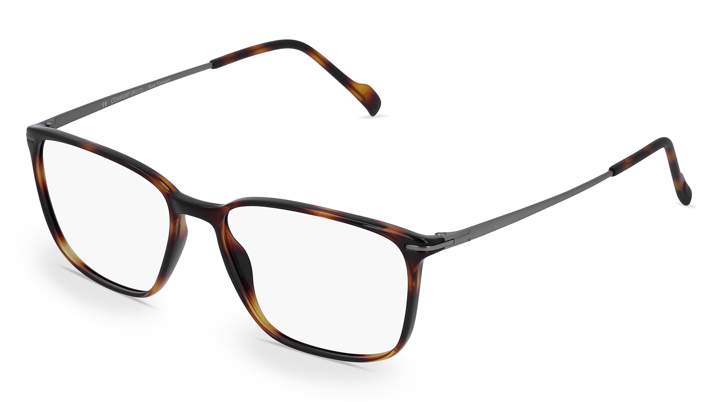 Fielmann COMFORT 093 CL Herren-Brille inkl. Gläser Vollrand Quadratisch Kunststoff-Gestell 51/15/140, Havanna