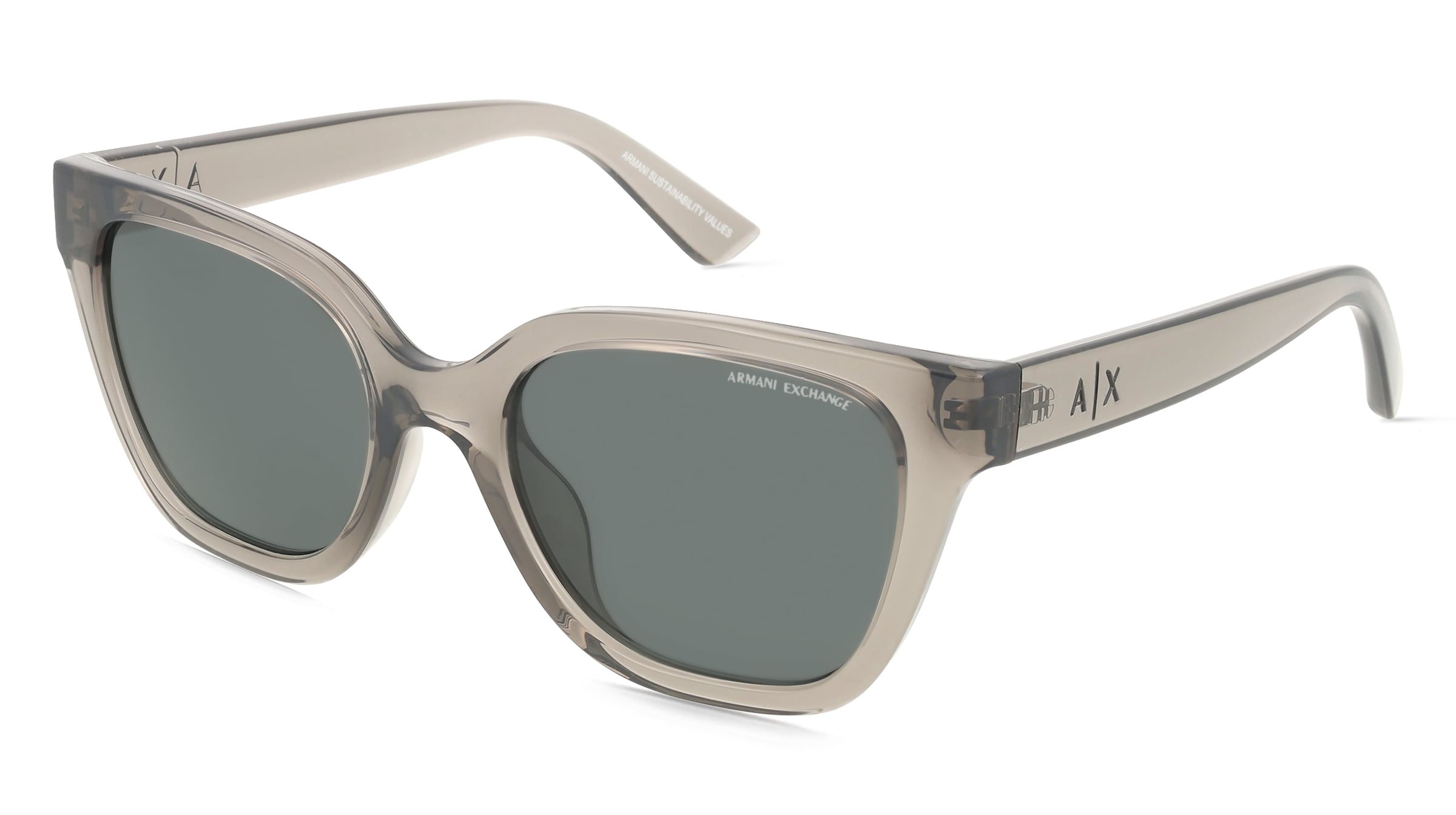 Emporio Armani 0AX4164SU Damen-Sonnenbrille Vollrand Cat Eye Kunststoff-Gestell, Grau