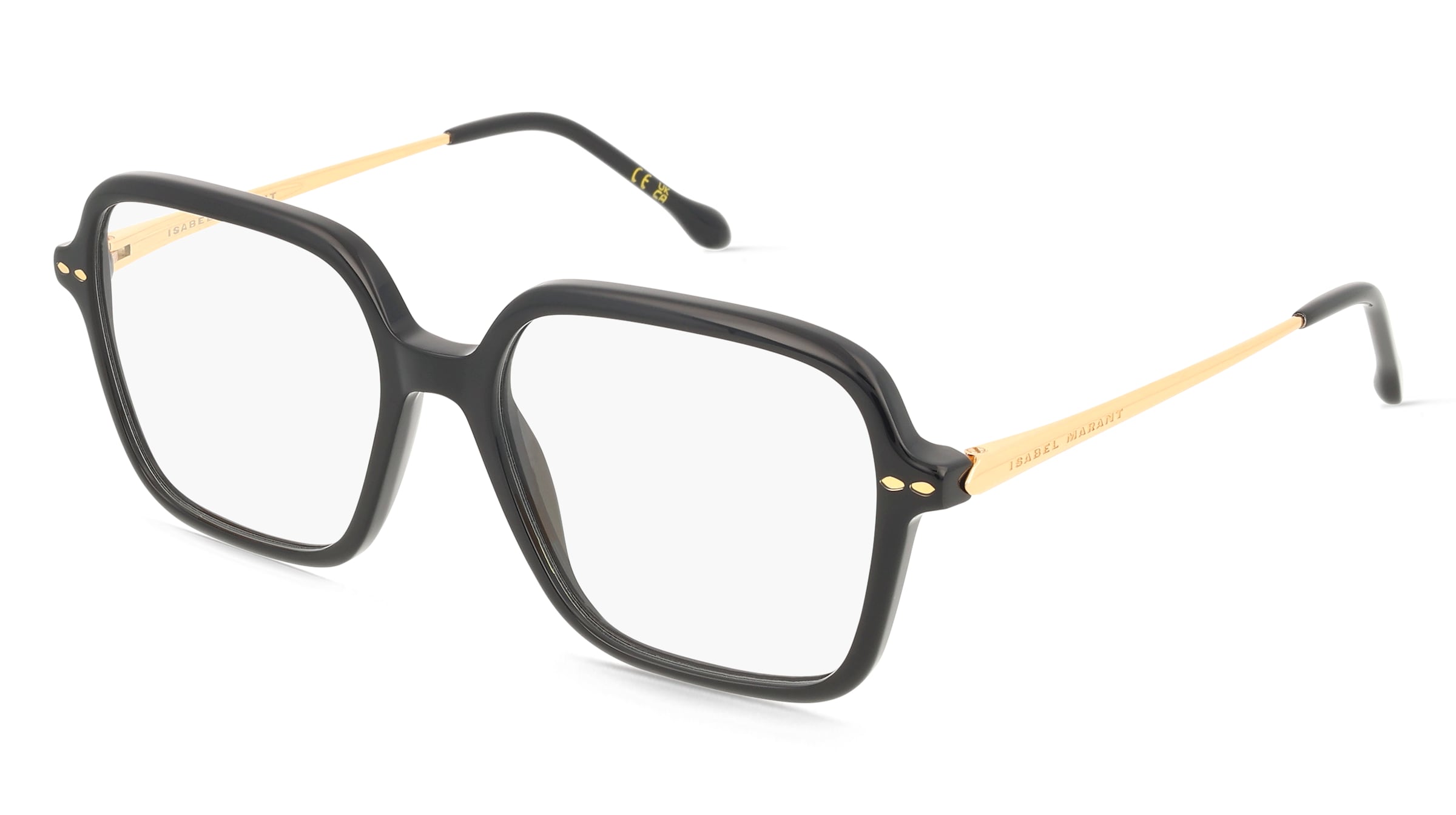 Isabel Marant IM0230 Damen-Brille inkl. Gläser Vollrand Geometrisch Acetat-Gestell 53/16/140, Schwarz