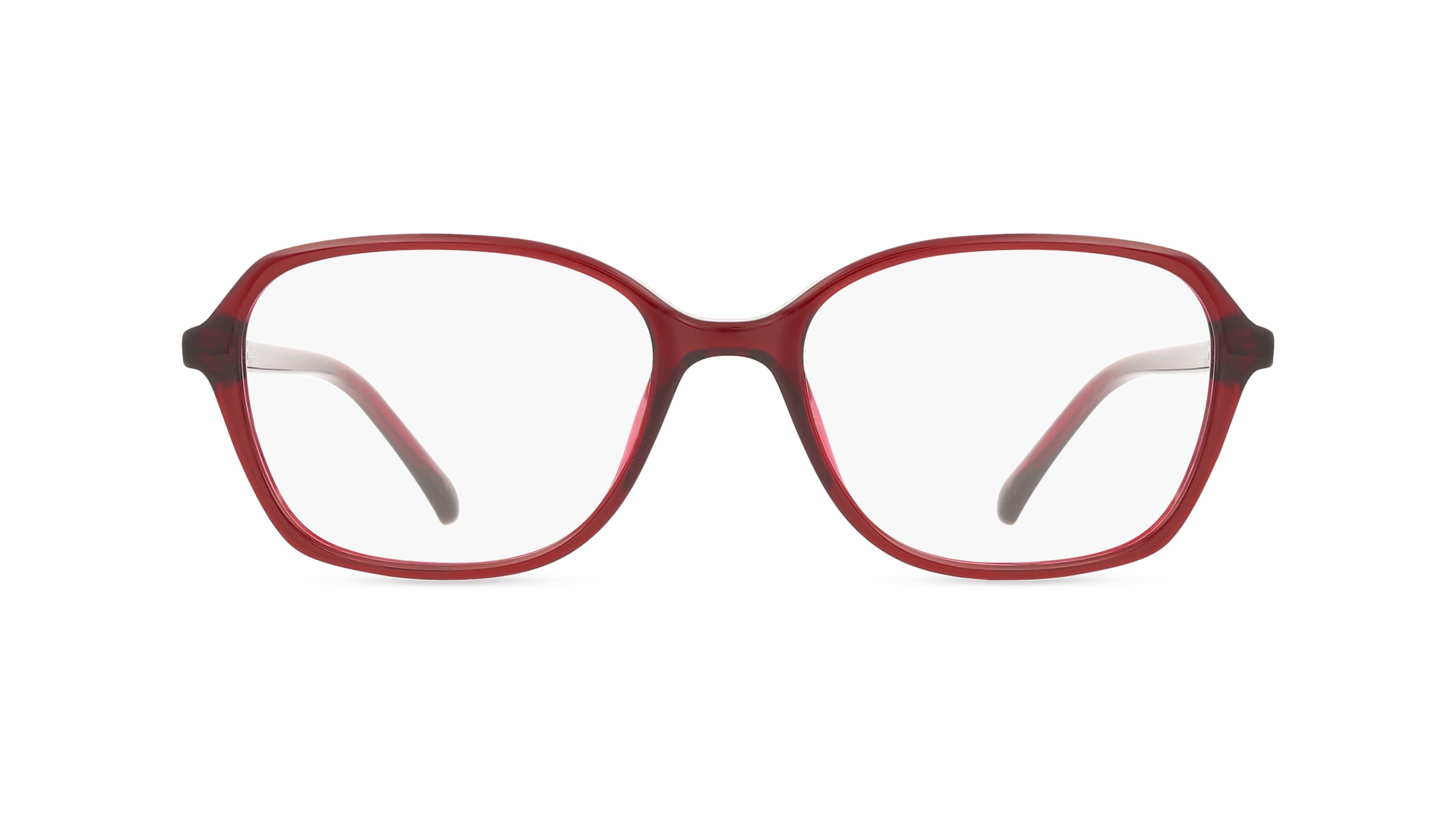 Fielmann BD 550 CL Damen-Brille inkl. Gläser Vollrand Eckig Propionat-Gestell 53mm/17mm/140mm, rot