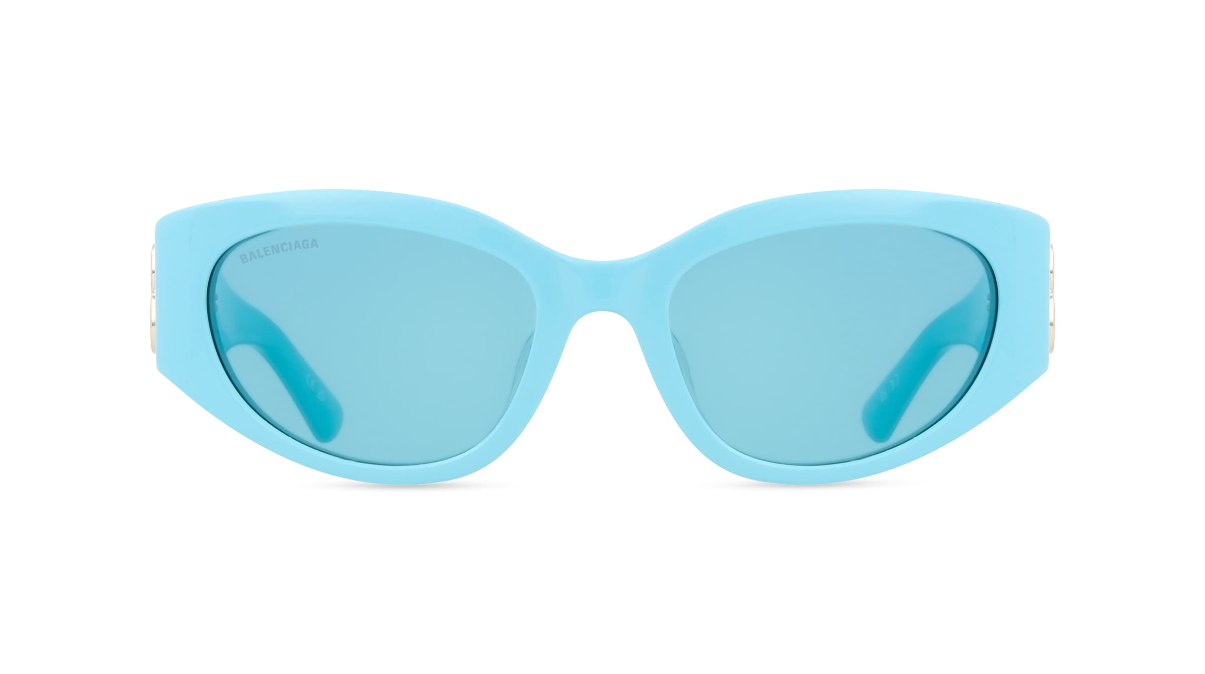 Balenciaga BB0324SK Damen-Sonnenbrille Vollrand Oval Acetat-Gestell, blau
