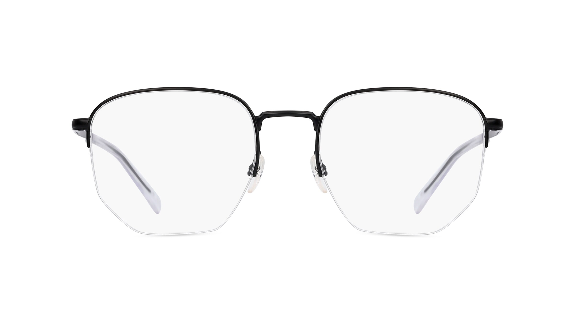 Fielmann MI 053 CL Herren-Brille inkl. Gläser Nylor Eckig Metall-Gestell 50mm/19mm/145mm, schwarz