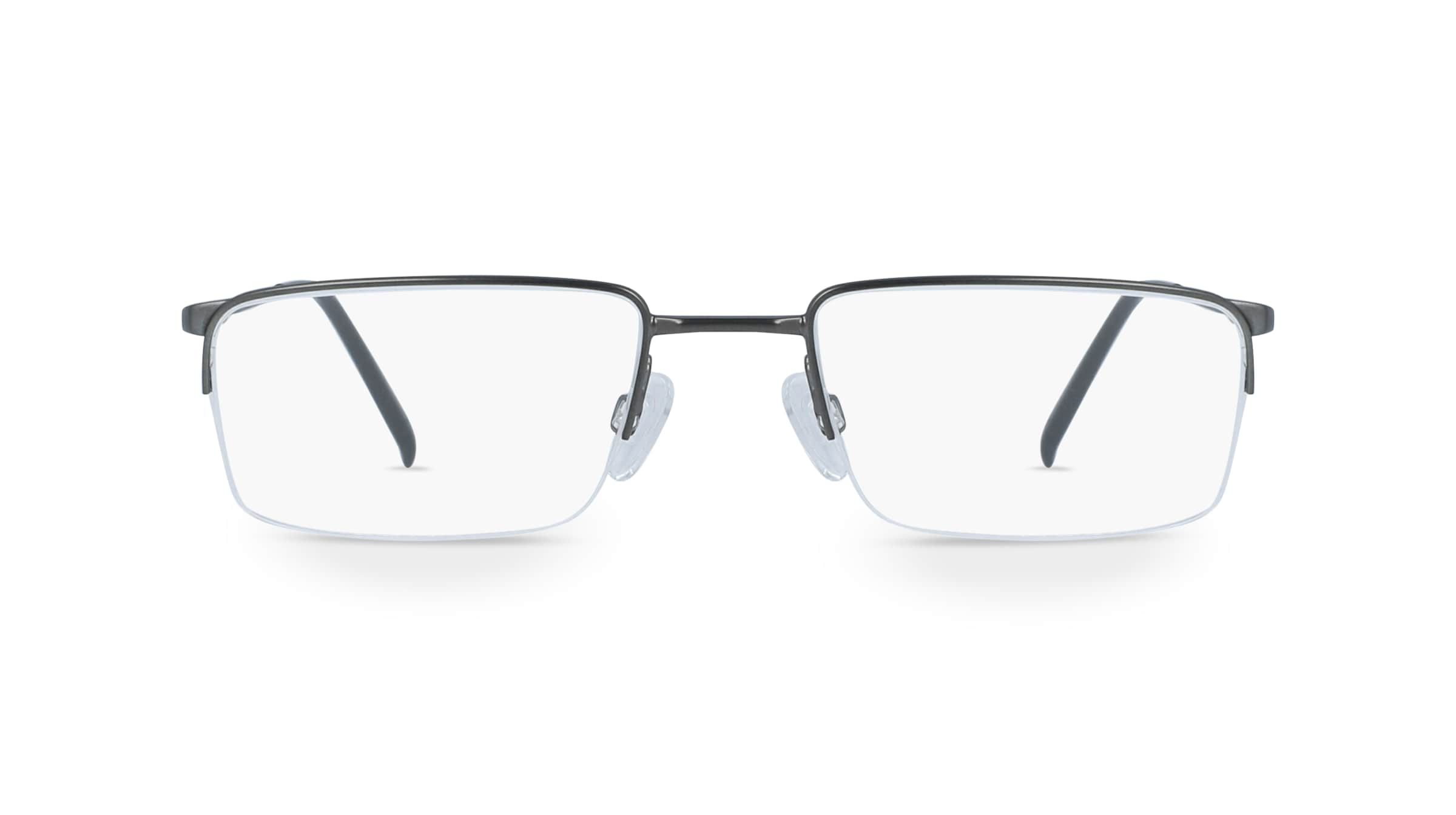 Fielmann CHARME 0730 FLEX TR Herren-Brille inkl. Gläser Nylor Eckig Metall-Gestell 53mm/20mm/140mm, grau