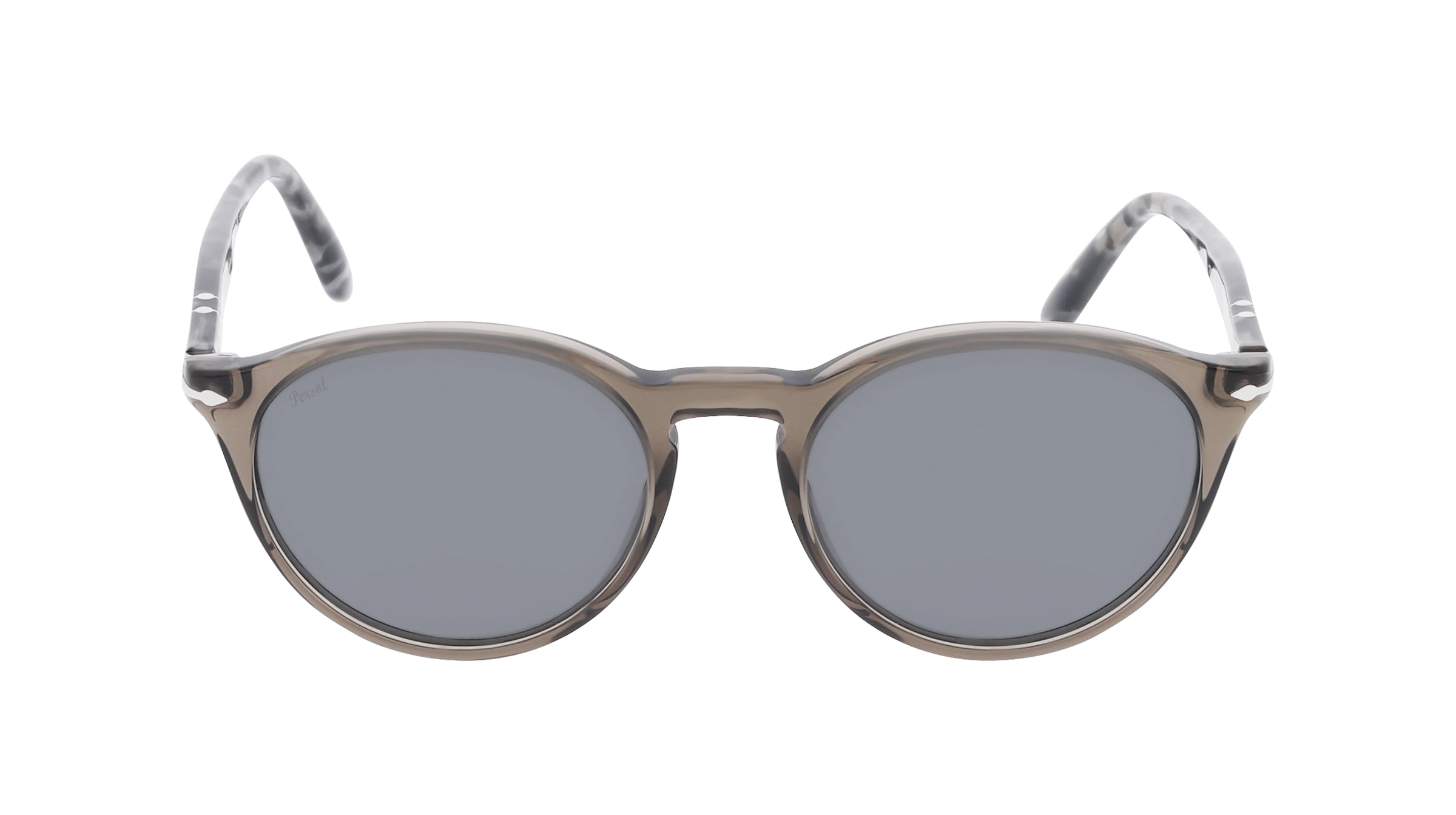 Persol PO3092SM Herren-Sonnenbrille Vollrand Panto Acetat-Gestell, grau