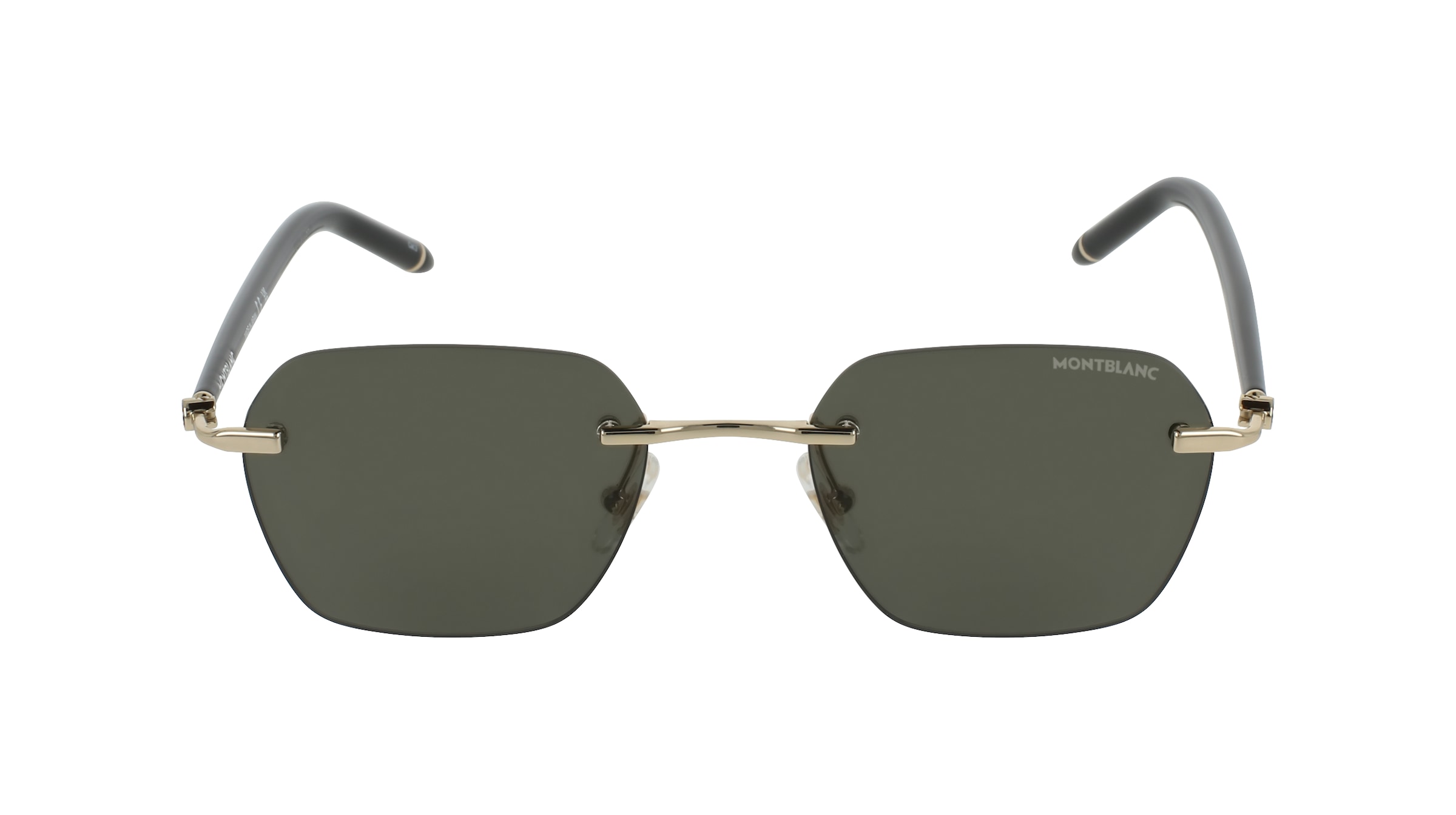 Montblanc MB0270S Herren-Sonnenbrille Randlos Eckig Metall-Gestell, gold