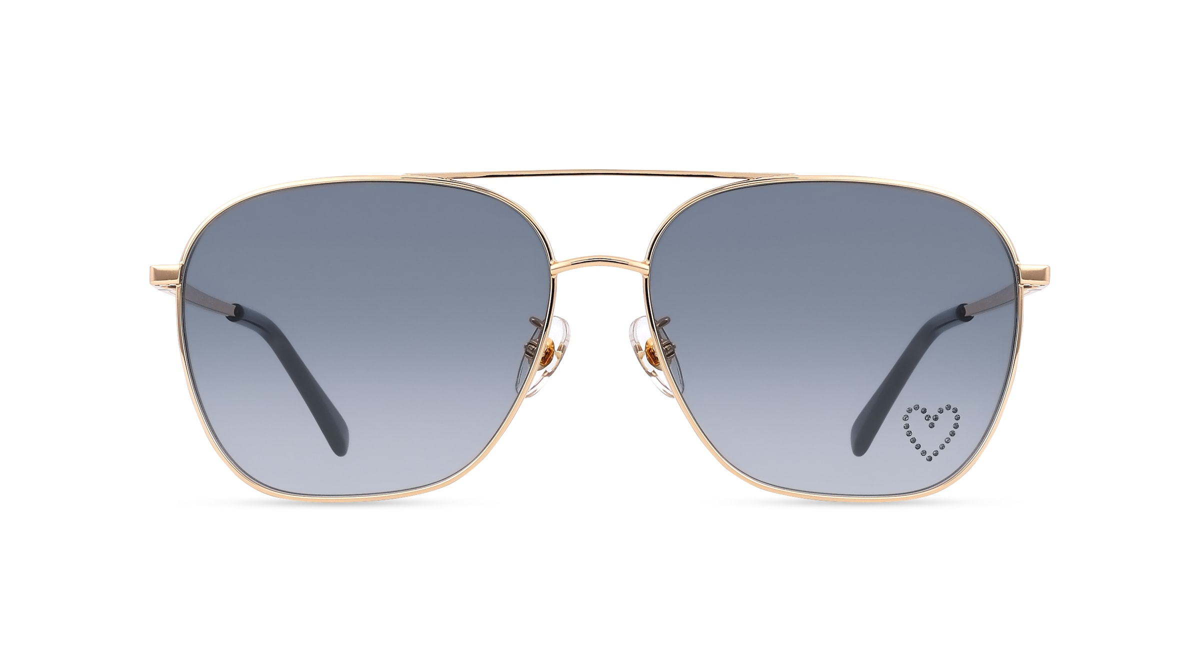 Stella McCartney SC40038U Damen-Sonnenbrille Vollrand Pilot Metall-Gestell, gold