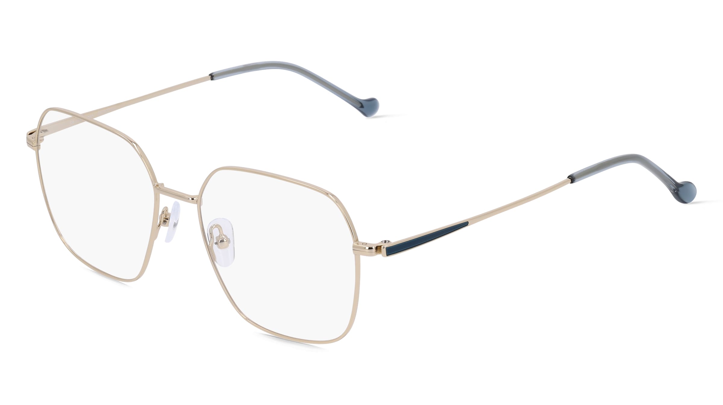 Fielmann BE 020 FA MIA Damen-Brille inkl. Gläser Vollrand Quadratisch Edelstahl-Gestell 55/17/150, Gold