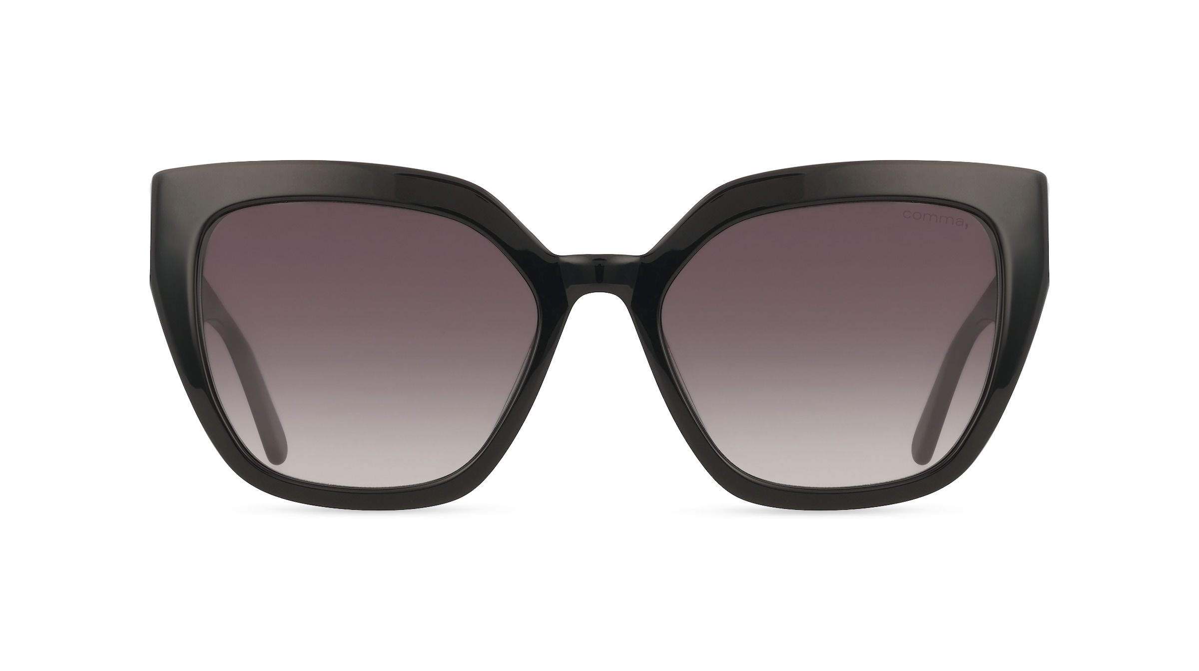 Comma 77207 Damen-Sonnenbrille Vollrand Eckig Kunststoff-Gestell, Schwarz