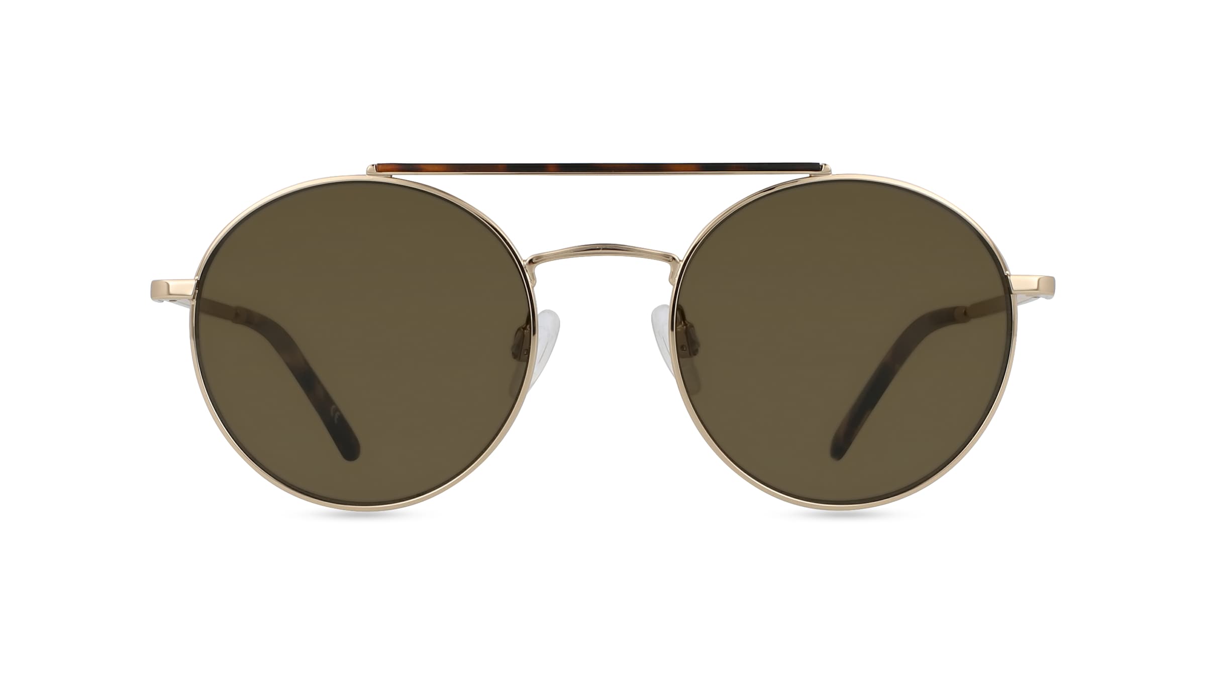 Calvin Klein CK 20131 S Unisex-Sonnenbrille Vollrand Rund Metall-Gestell, gold