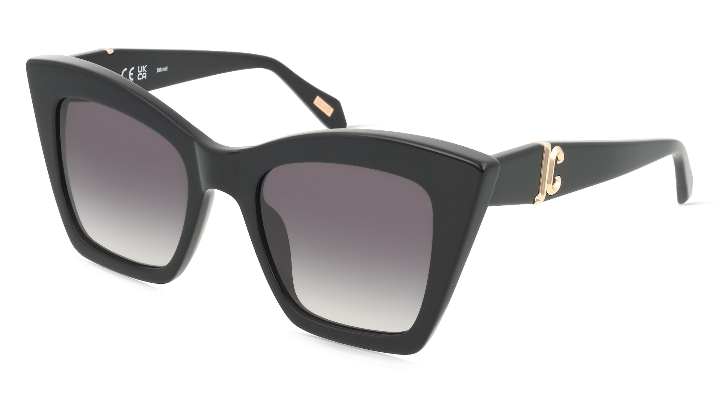 Just Cavalli SJC106 Unisex-Sonnenbrille Vollrand Quadratisch Acetat-Gestell, Schwarz
