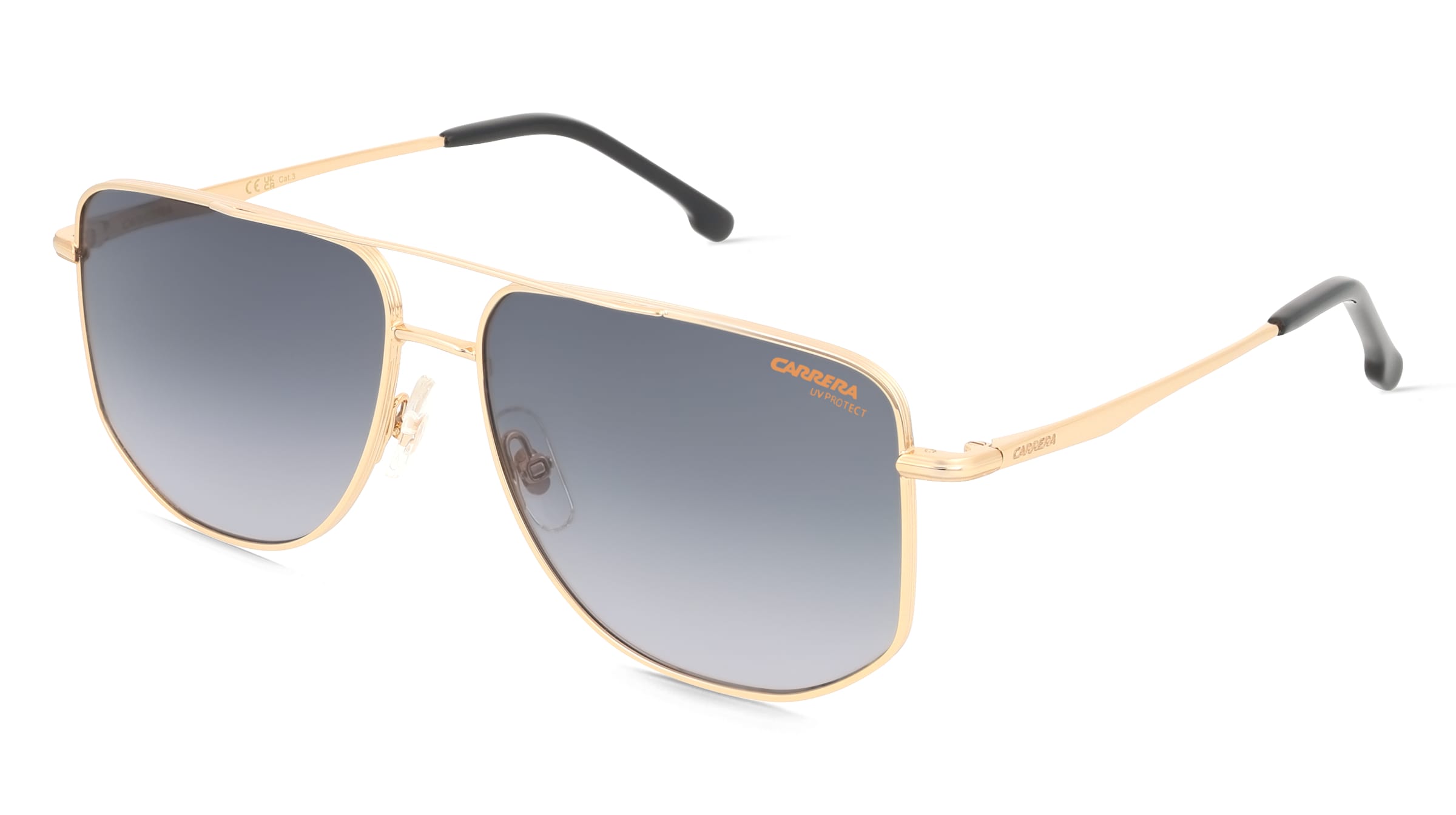 Carrera CARRERA 355/S Herren-Sonnenbrille Vollrand Eckig Metall-Gestell, Gold