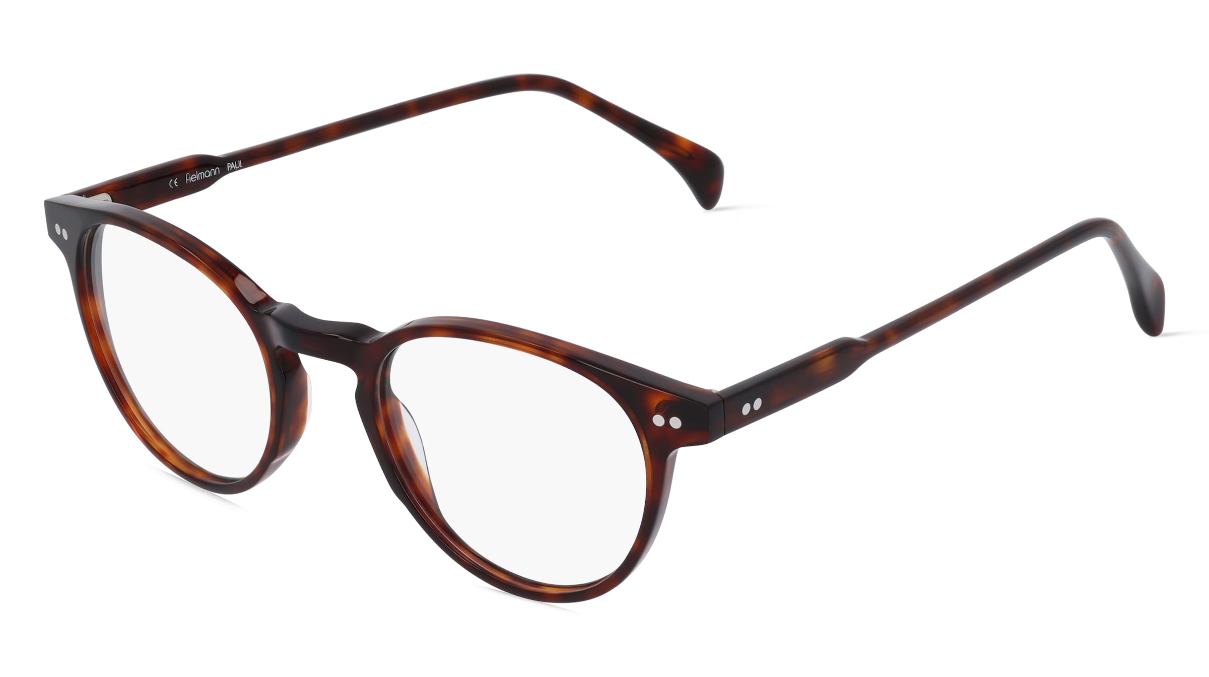 Fielmann MC 600 FA PAUL Unisex-Brille inkl. Gläser Vollrand Panto Acetat-Gestell 49/21/150, Havanna