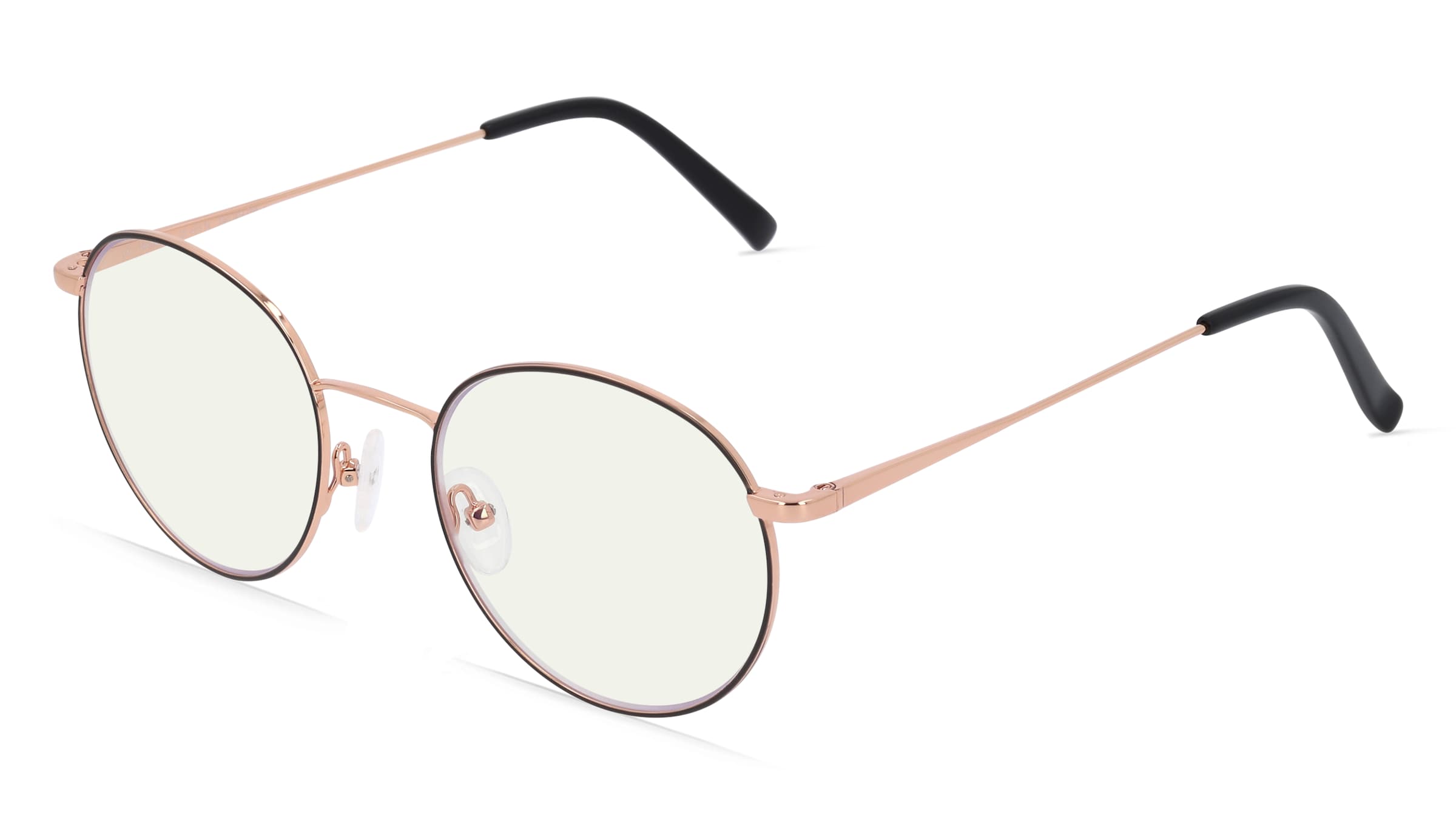 Fielmann BD 424 BL Damen-Blaulichtfilterbrille ohne Sehstärke Vollrand Oval Edelstahl-Gestell, Gold