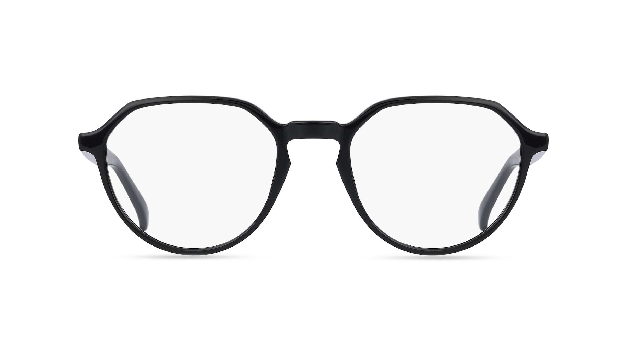 Fielmann ABC 068 CL Unisex-Brille inkl. Gläser Vollrand Panto Acetat-Gestell 51mm/20mm/140mm, schwarz