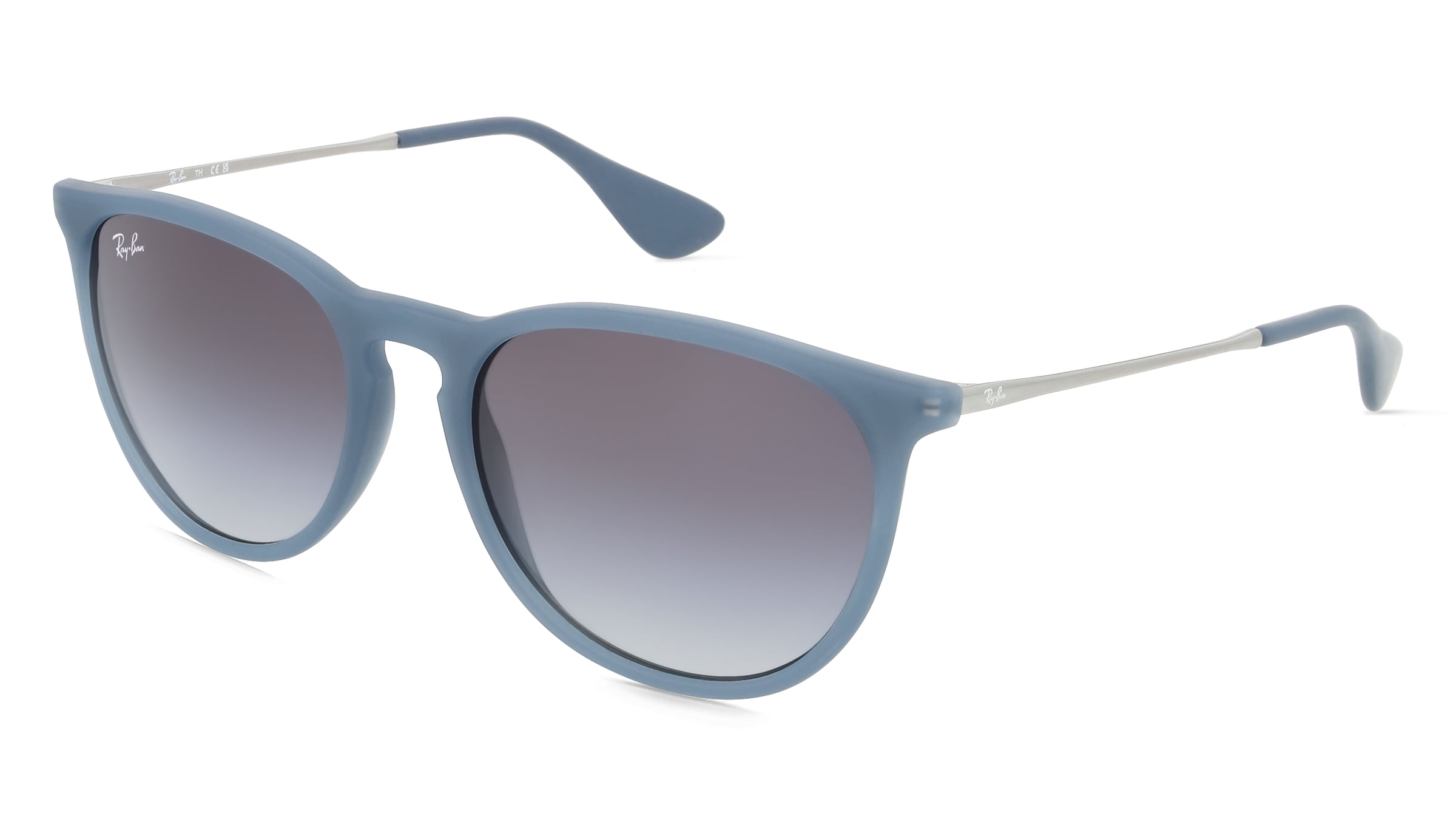 Ray-Ban RB 4171 ERIKA Damen-Sonnenbrille Vollrand Panto Kunststoff-Gestell, Blau