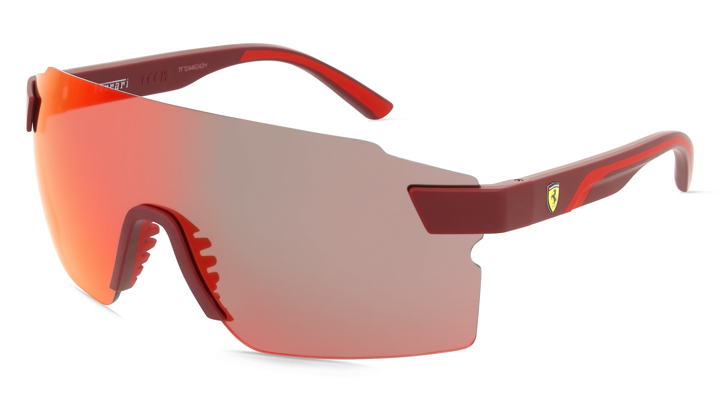 Scuderia Ferrari 0FZ6024U Herren-Sonnenbrille Randlos Eckig Kunststoff-Gestell, Rot