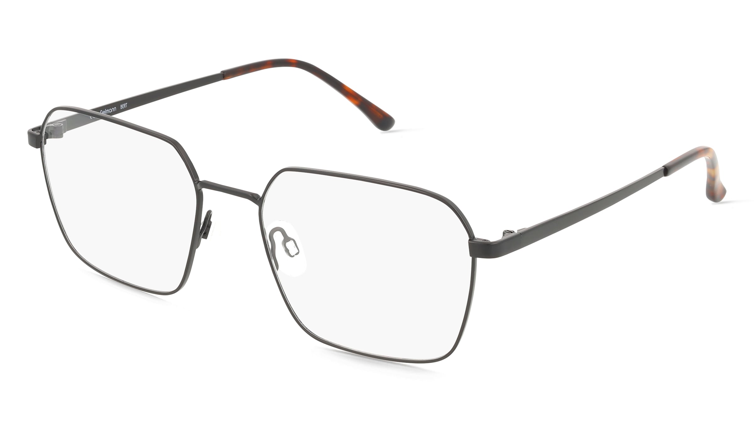 Fielmann BD 589 FA BERT Herren-Brille inkl. Gläser Vollrand Quadratisch Edelstahl-Gestell 56/19/145, Schwarz