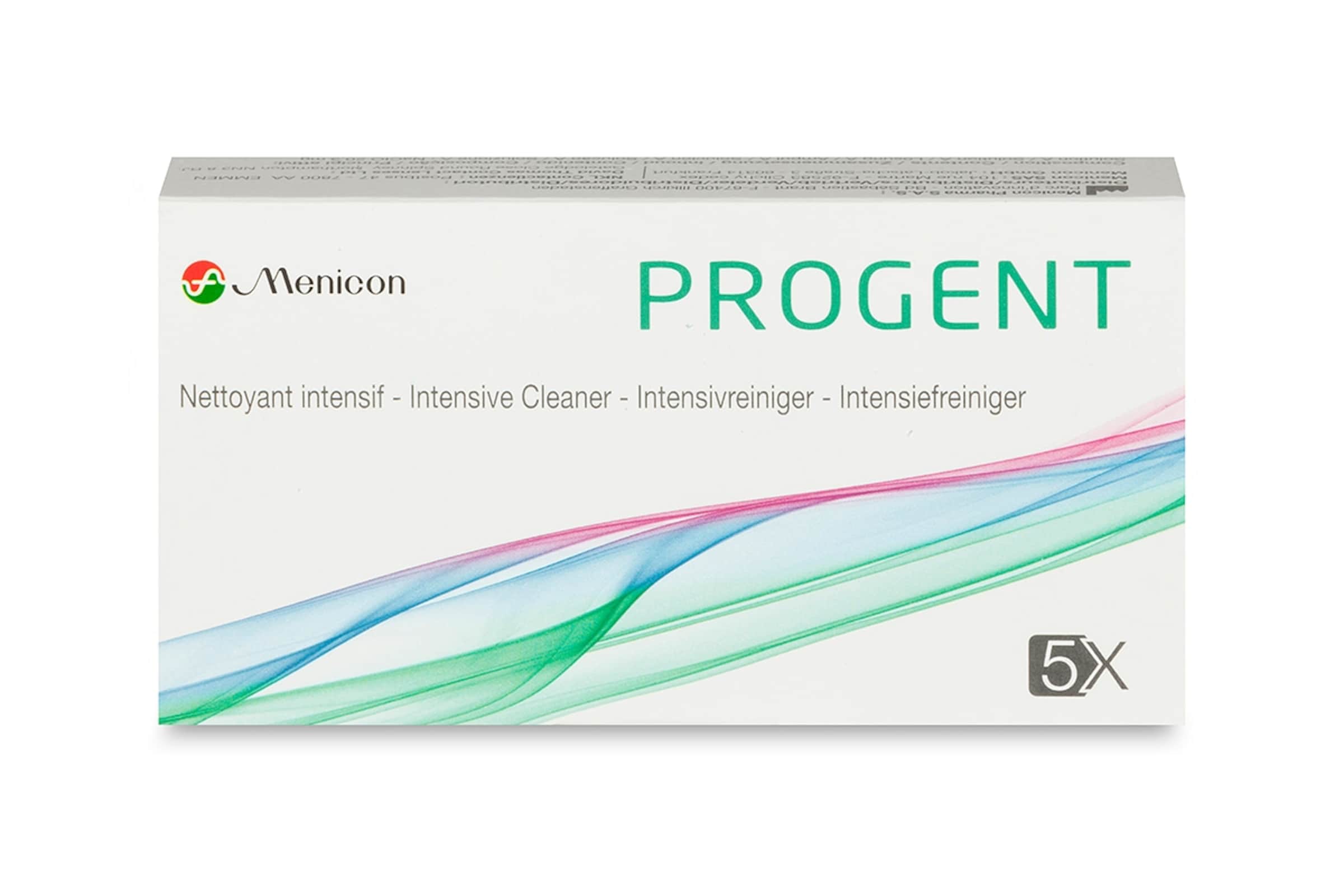 Menicon Progent Intensivreiniger (1x Behälter + 5x5ml Ampullen + 5x5ml Ampullen) Intensivreinigung, Pflegemittel