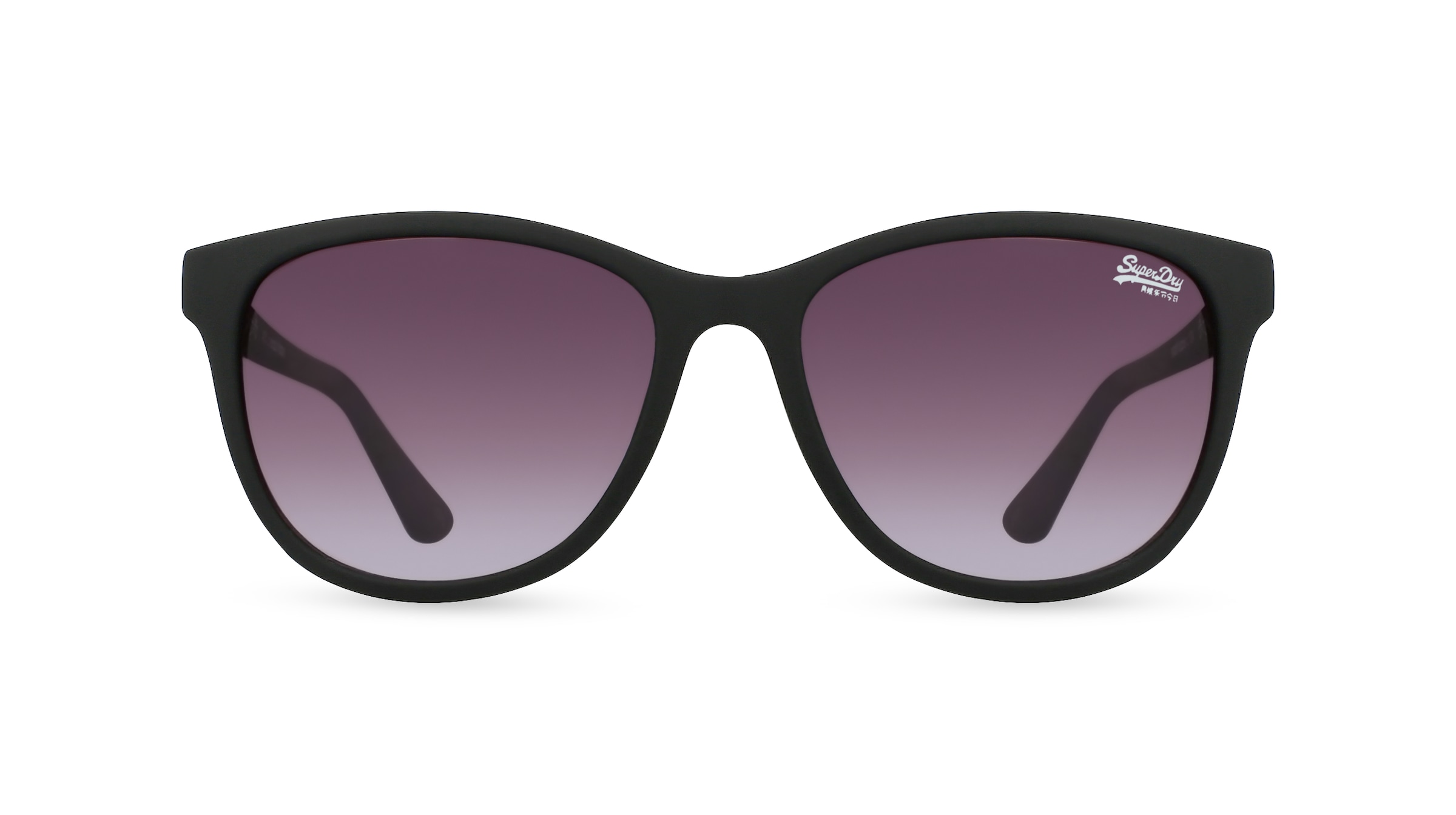 Superdry LIZZIE Damen-Sonnenbrille Vollrand Panto Kunststoff-Gestell, schwarz