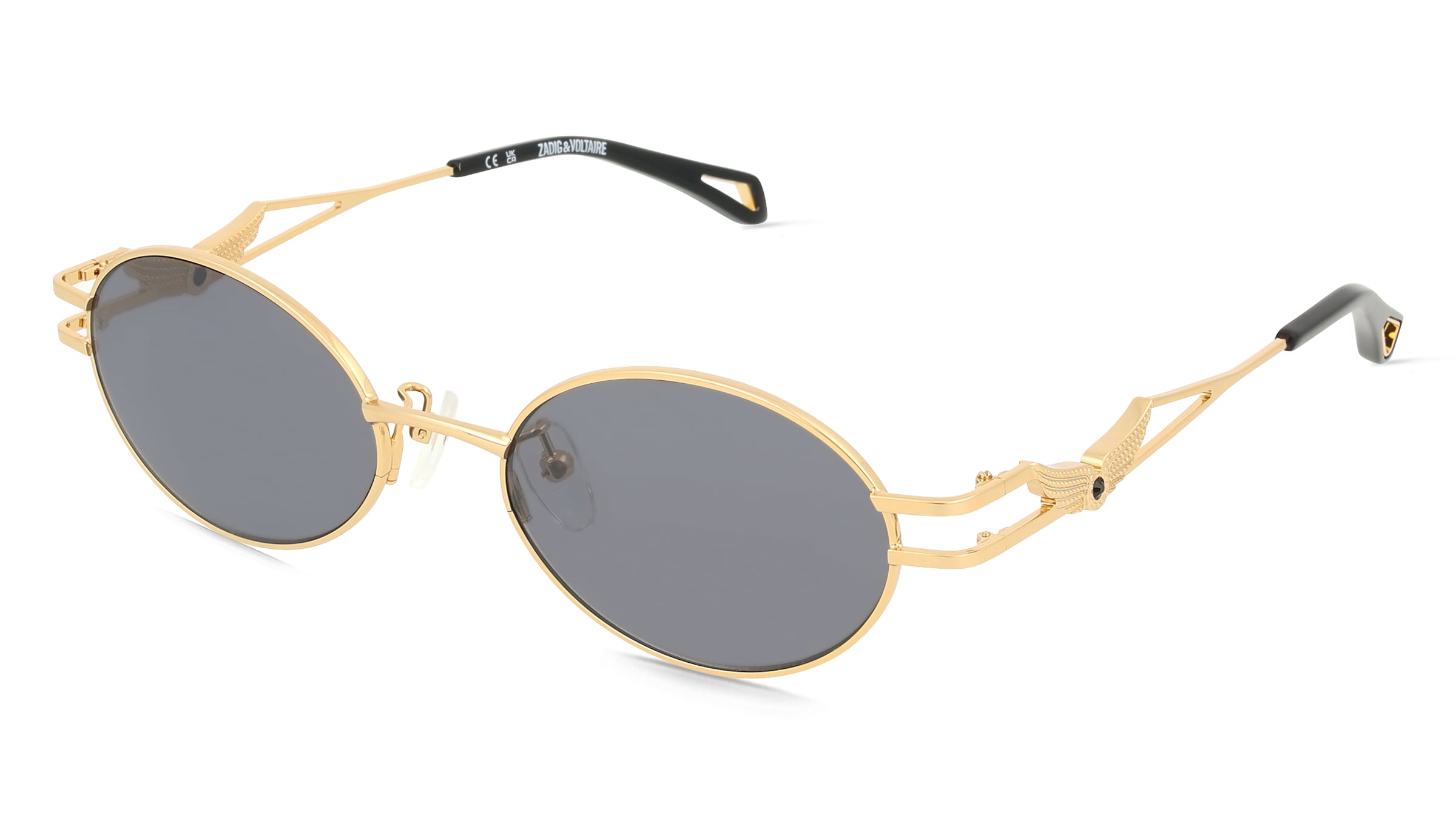 Zadig &amp; Voltaire SZV464S Damen-Sonnenbrille Vollrand Oval Metall-Gestell, Pink