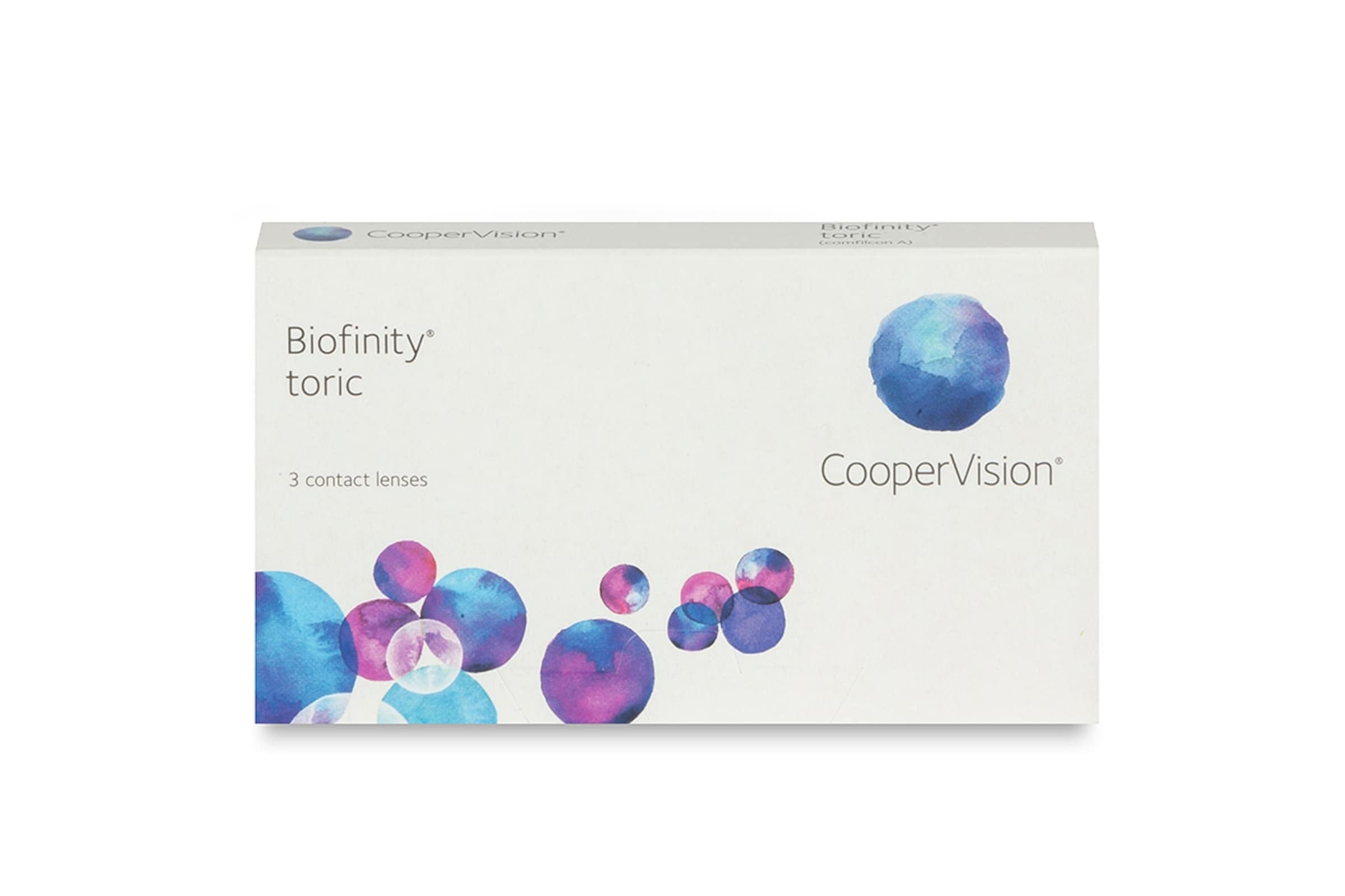 CooperVision Biofinity Toric (3er Packung) Monatslinsen (-0.25 dpt, Zyl. -0,75, Achse 140 ° & BC 8.7)