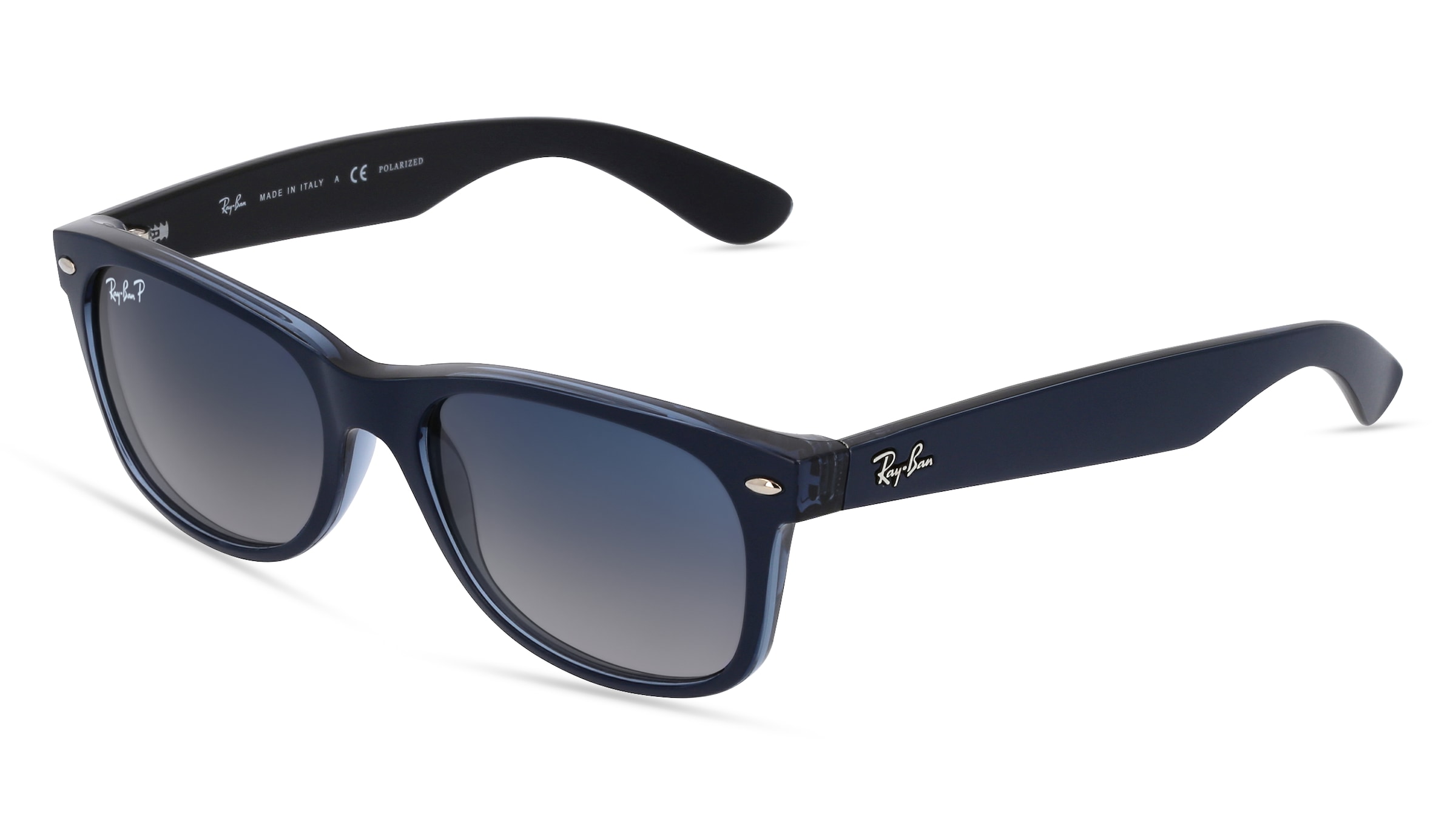 Luxottica Ray-Ban RB 2132 NEW WAYFARER Unisex-Sonnenbrille Vollrand Eckig Kunststoff-Gestell, Blau