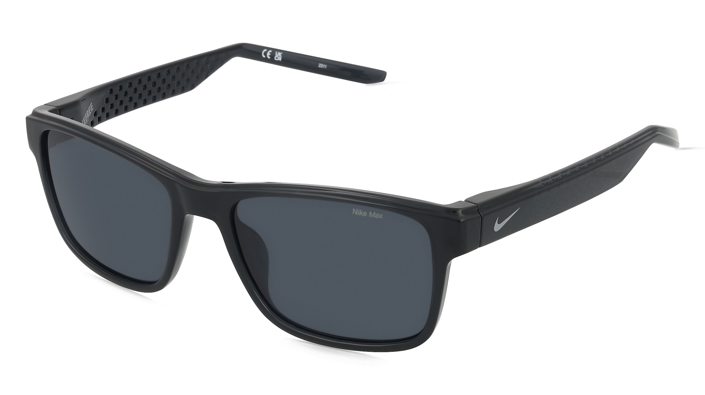 Nike LIVEFREE CLASSIC EV24011 Unisex-Sonnenbrille Vollrand Quadratisch Acetat Spritzguss-Gestell, Grau