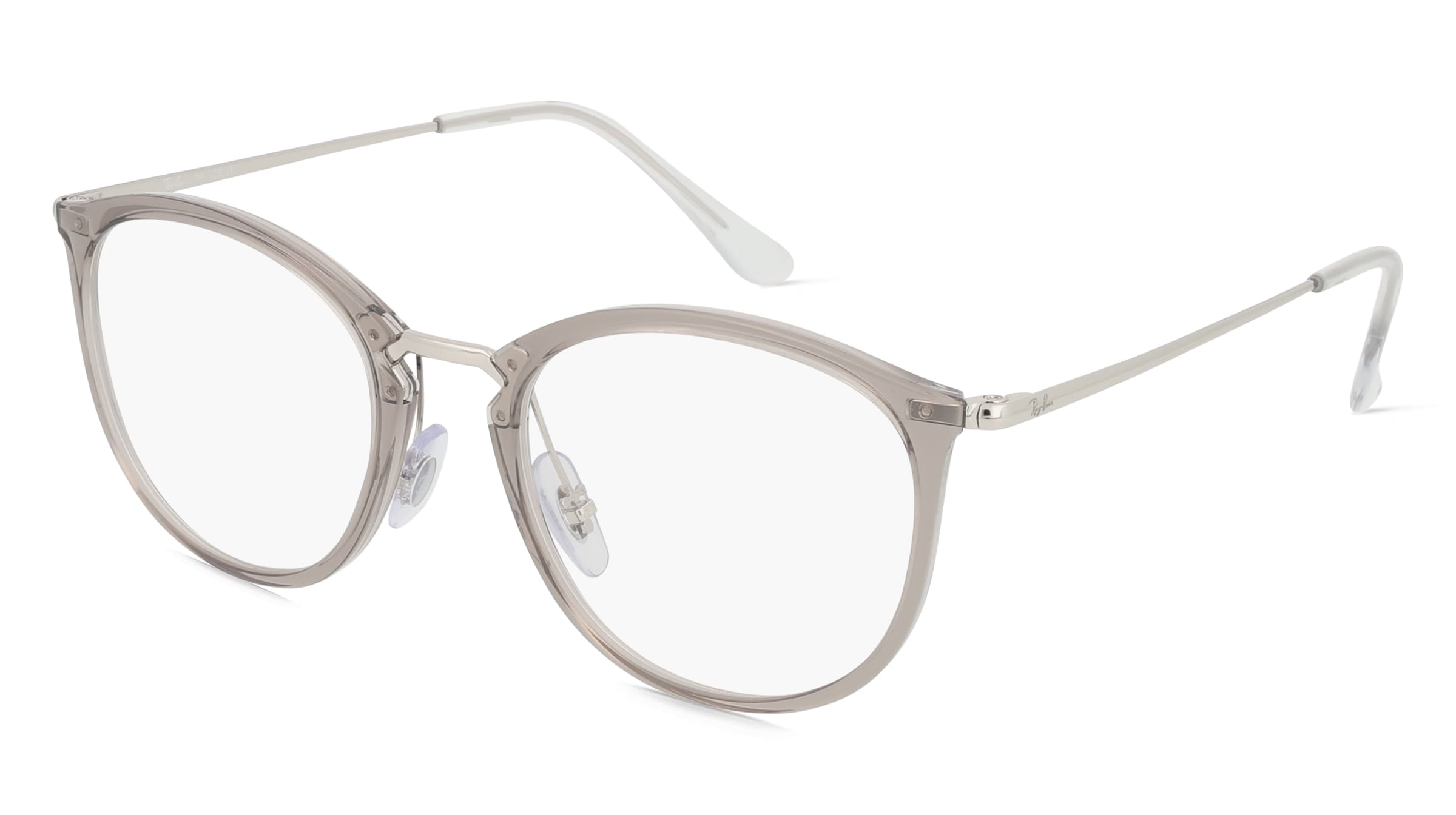 Ray-Ban RX7140 Unisex-Brille inkl. Gläser Vollrand Panto Kunststoff-Gestell 51/20/150, Grau