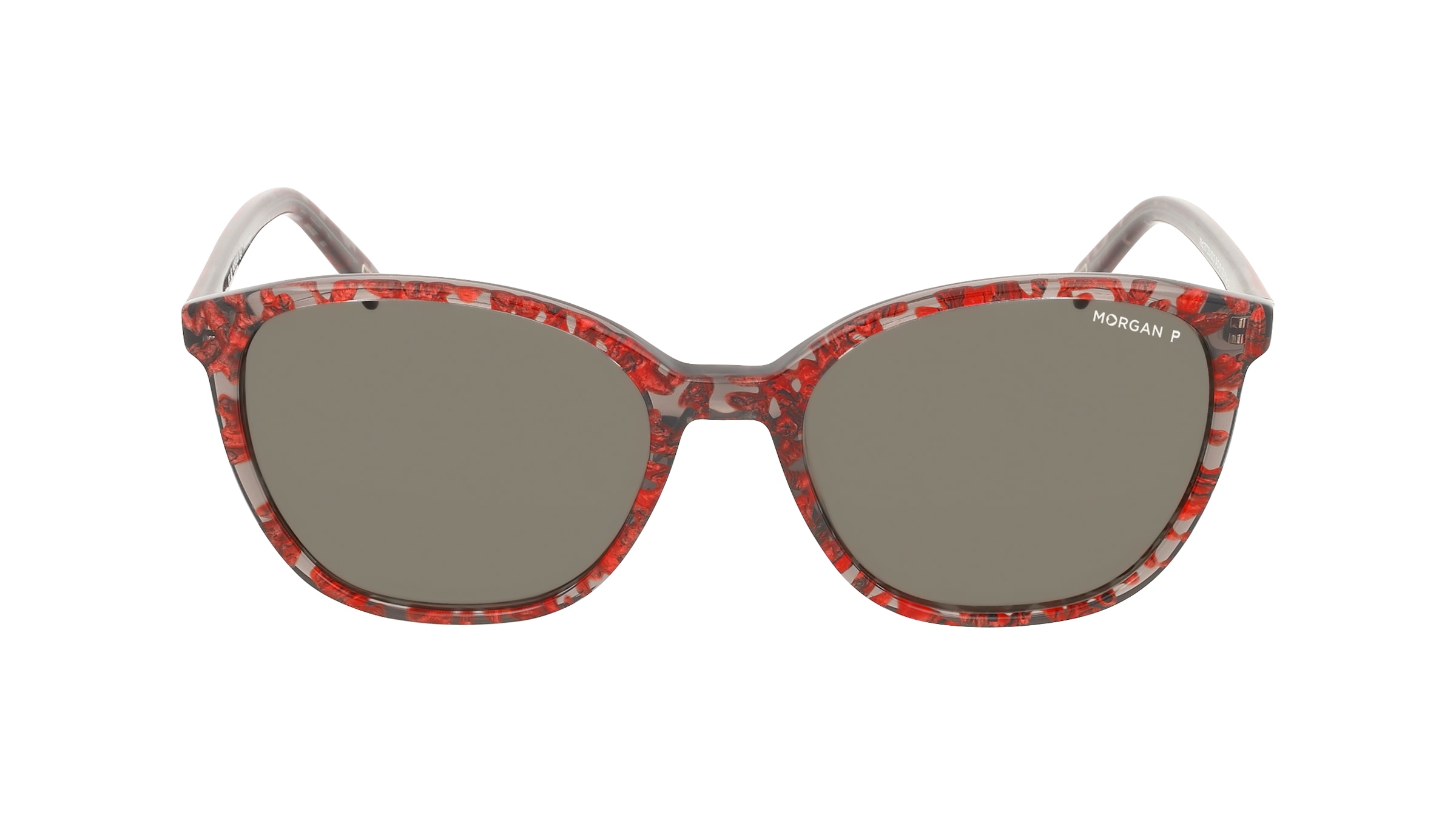 Morgan MO7250 Damen-Sonnenbrille Vollrand Eckig Acetat-Gestell, rot