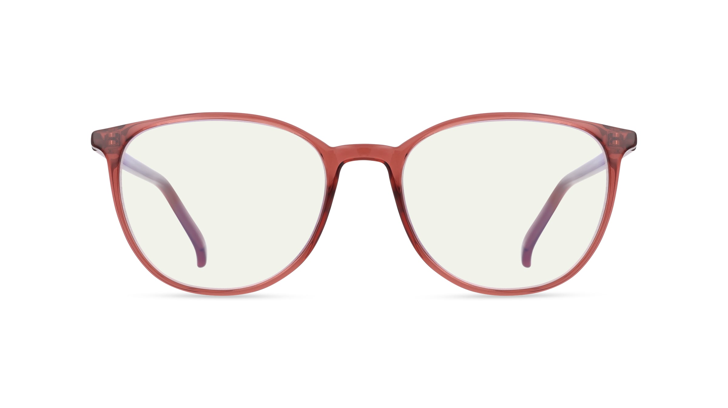 Fielmann ABC 064 BL Damen-Blaulichtfilterbrille ohne Sehstärke Vollrand Oval Acetat-Gestell, pink