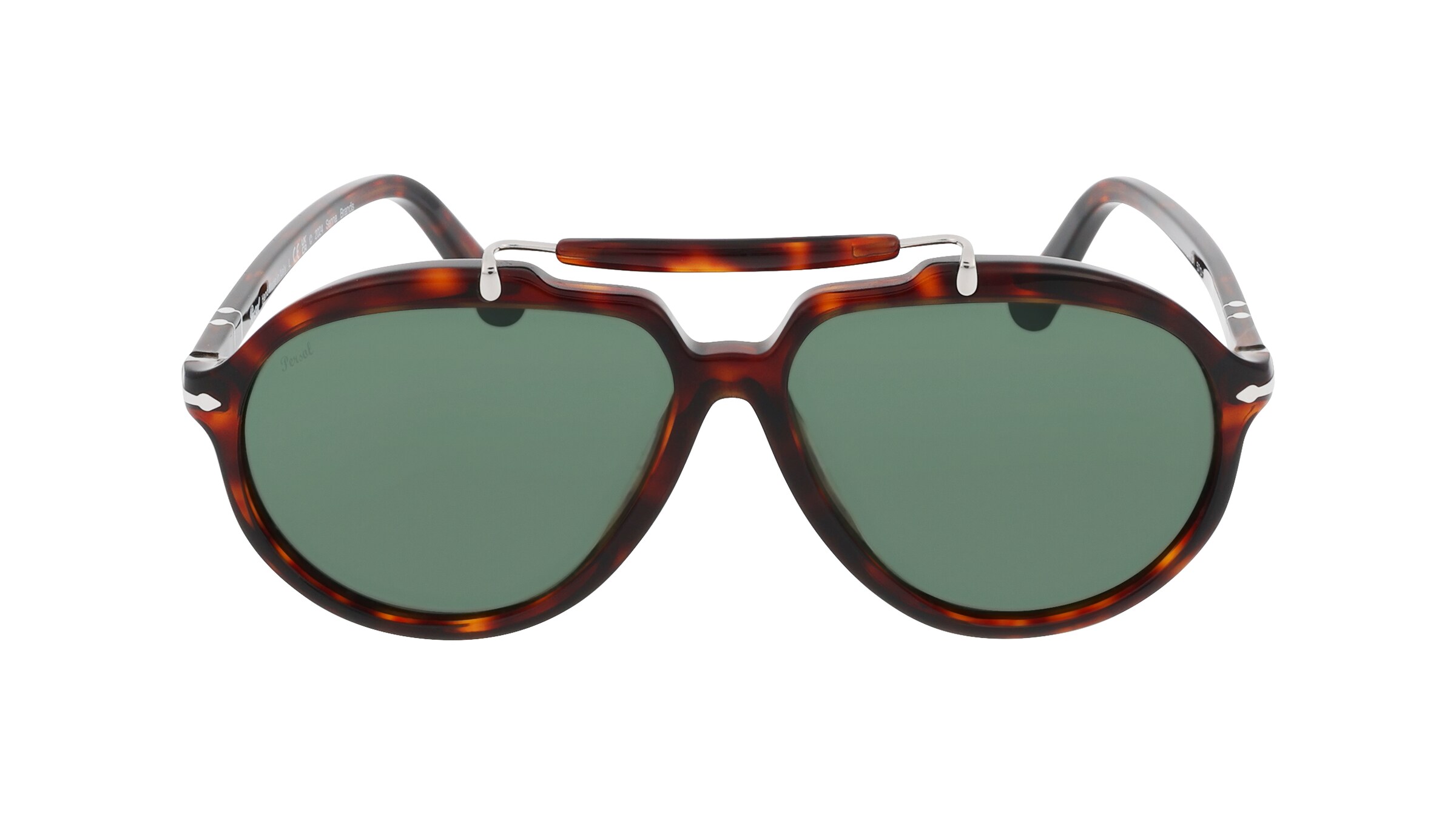 Persol PO0202S Damen-Sonnenbrille Vollrand Eckig Acetat-Gestell, Havanna