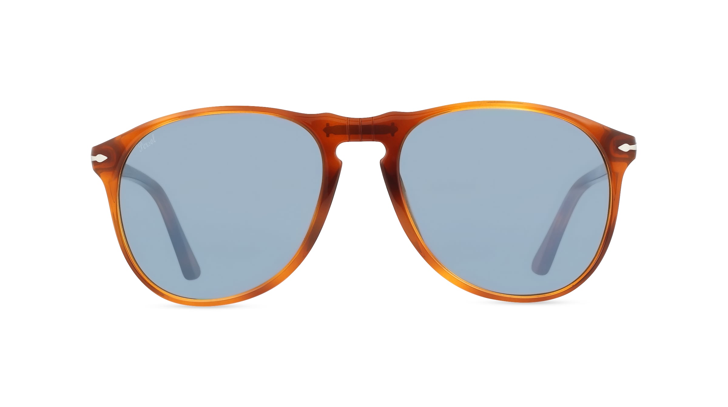 Persol 0PO9649S Herren-Sonnenbrille Vollrand Pilot Acetat-Gestell, Braun