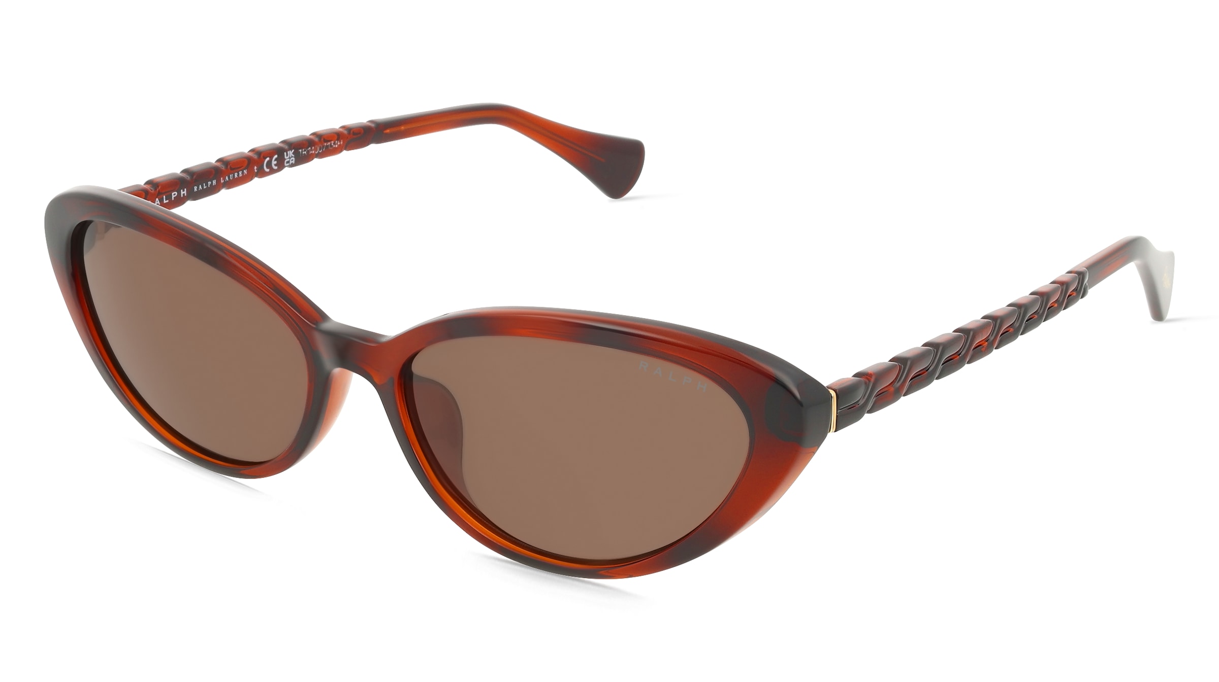 Ralph 0RA5338U Damen-Sonnenbrille Vollrand Butterfly Kunststoff-Gestell, Havanna