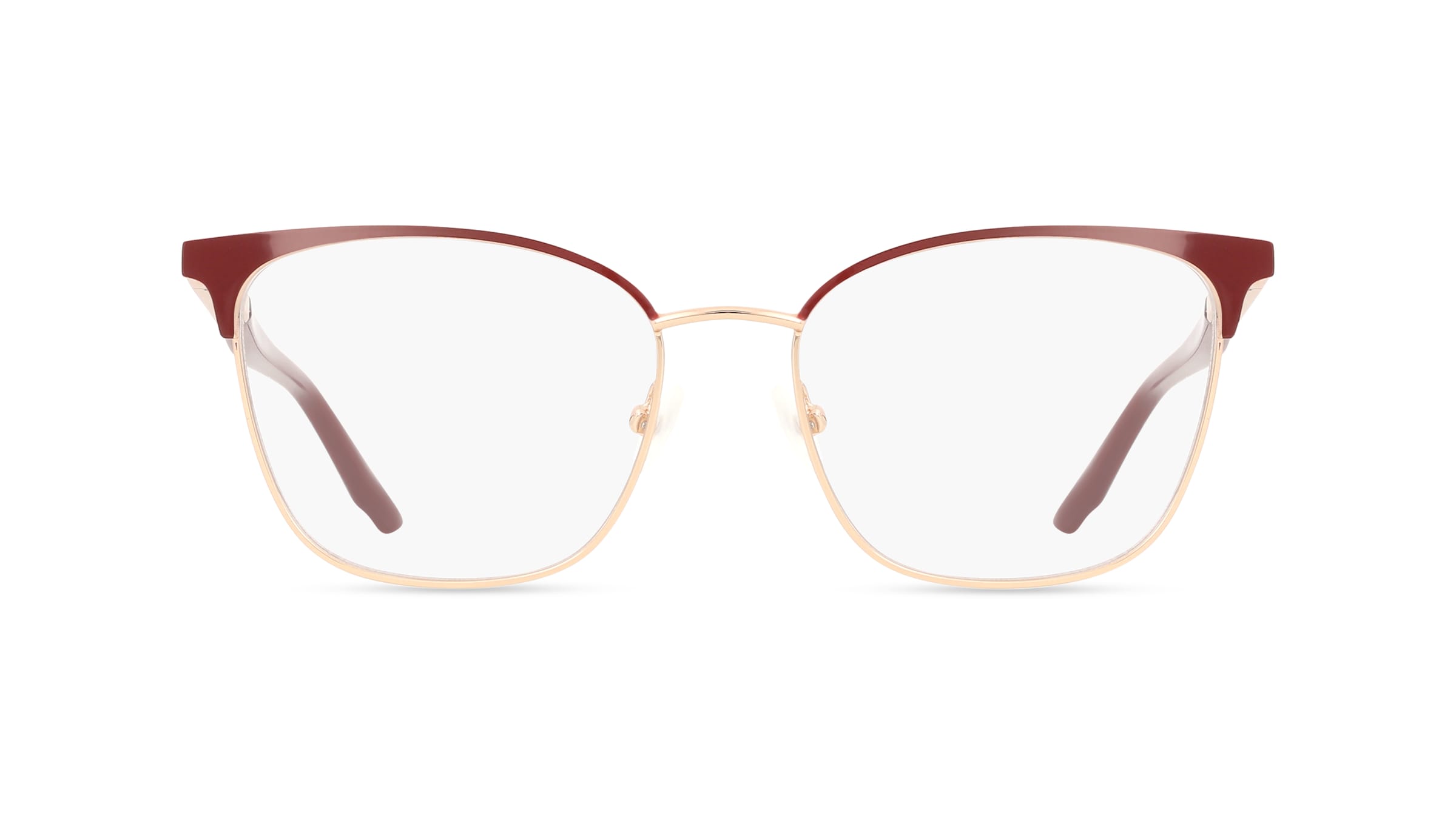 Calvin Klein CK25105 Damen-Brille inkl. Gläser Vollrand Cat Eye Metall-Gestell 52/18/145, rot