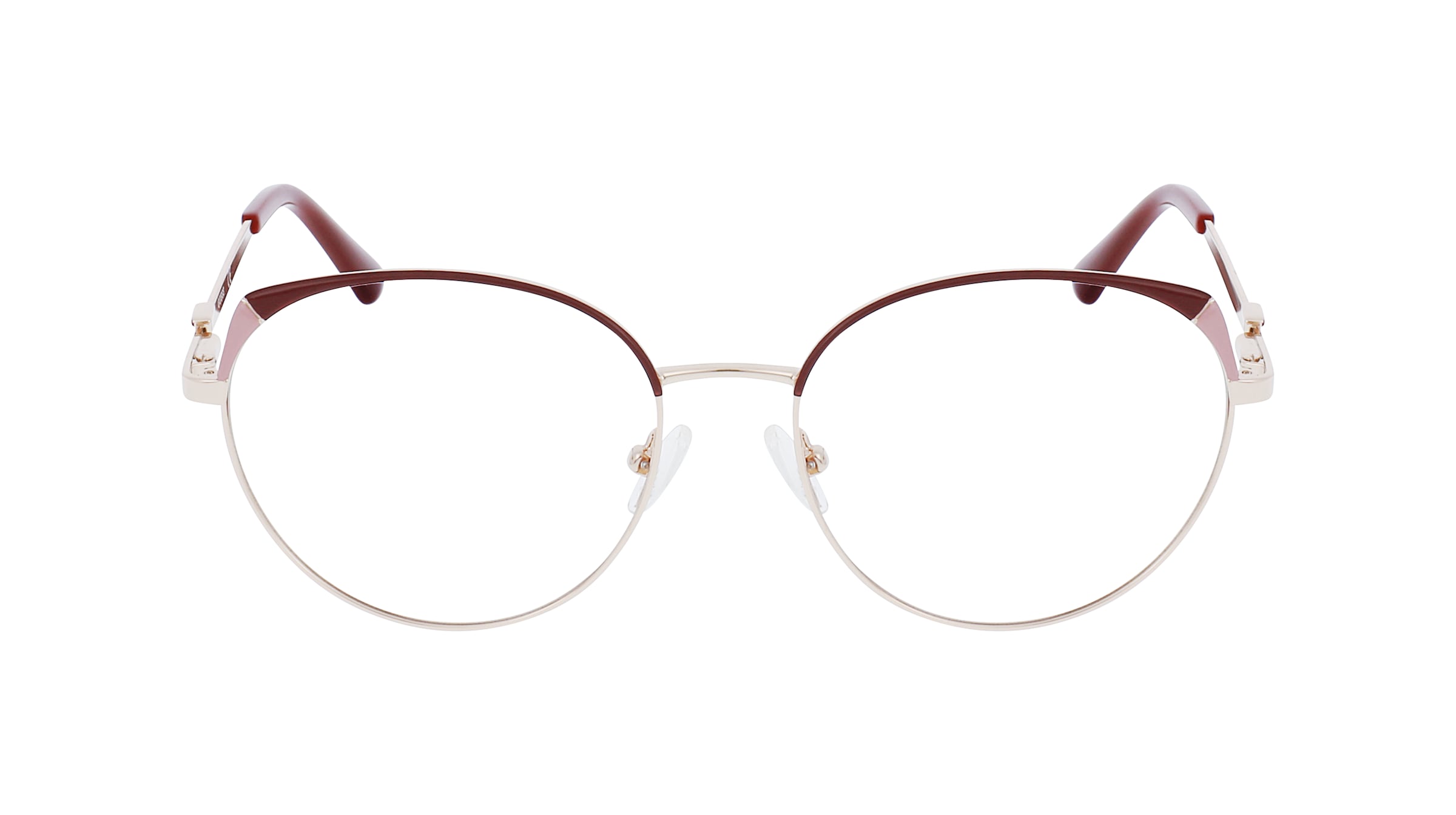 Guess GU2867 Unisex-Brille inkl. Gläser Vollrand Cateye Metall-Gestell 53mm/17mm/140mm, rot