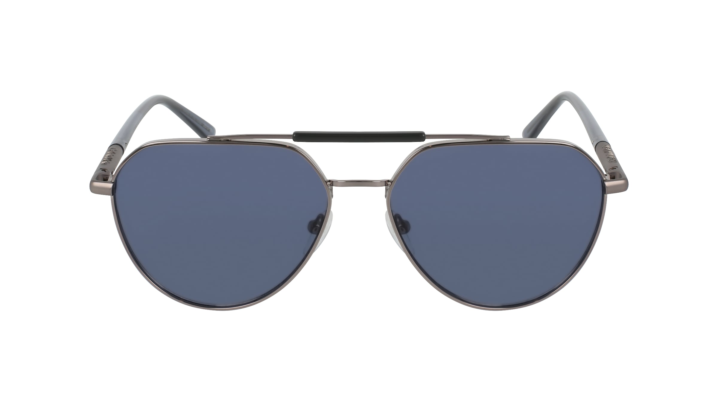 Calvin Klein CK26100S Unisex-Sonnenbrille Vollrand Pilot Metall-Gestell, grau