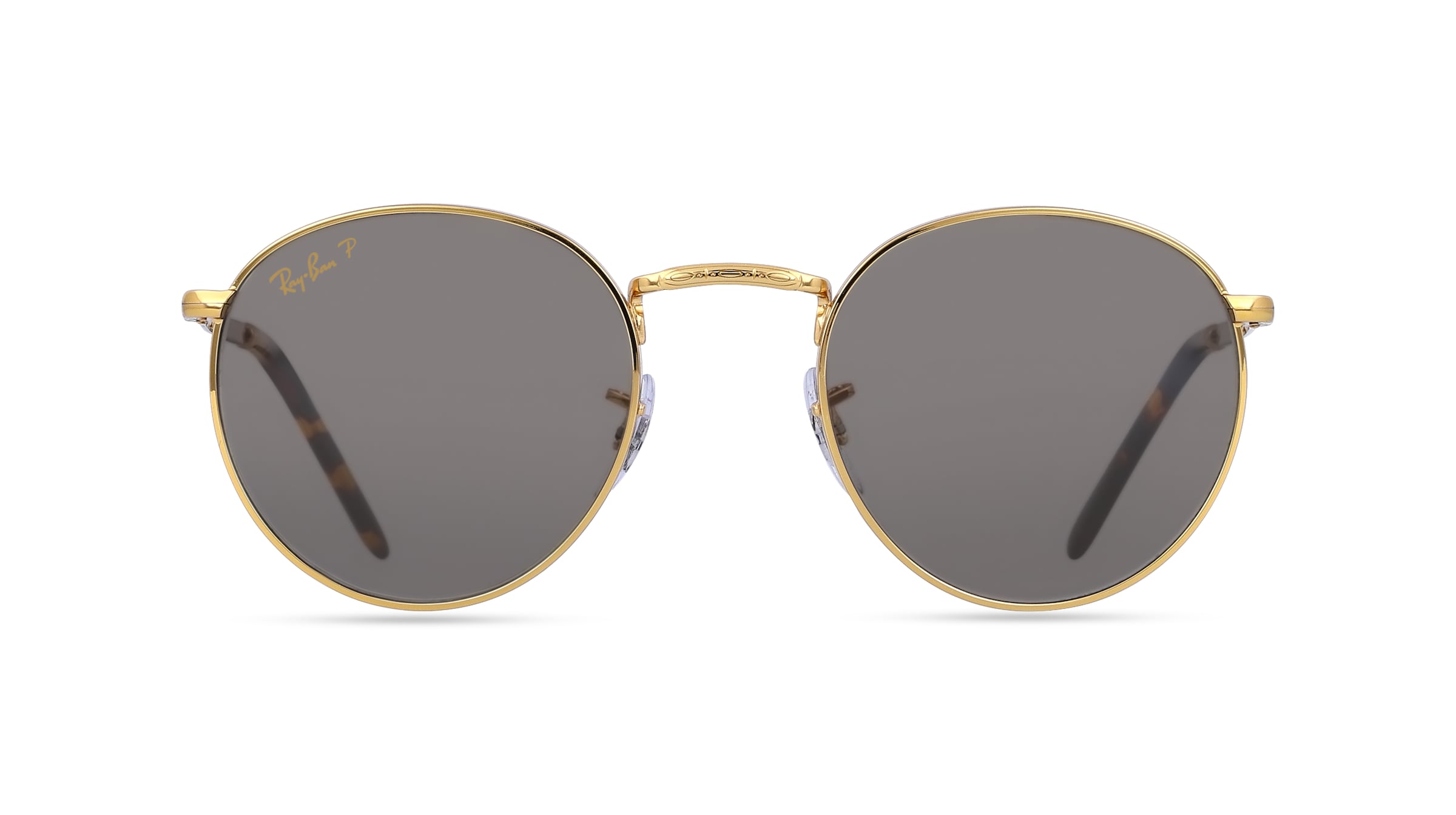 Ray-Ban RB 3637 NEW ROUND Unisex-Sonnenbrille Vollrand Panto Metall-Gestell, gold