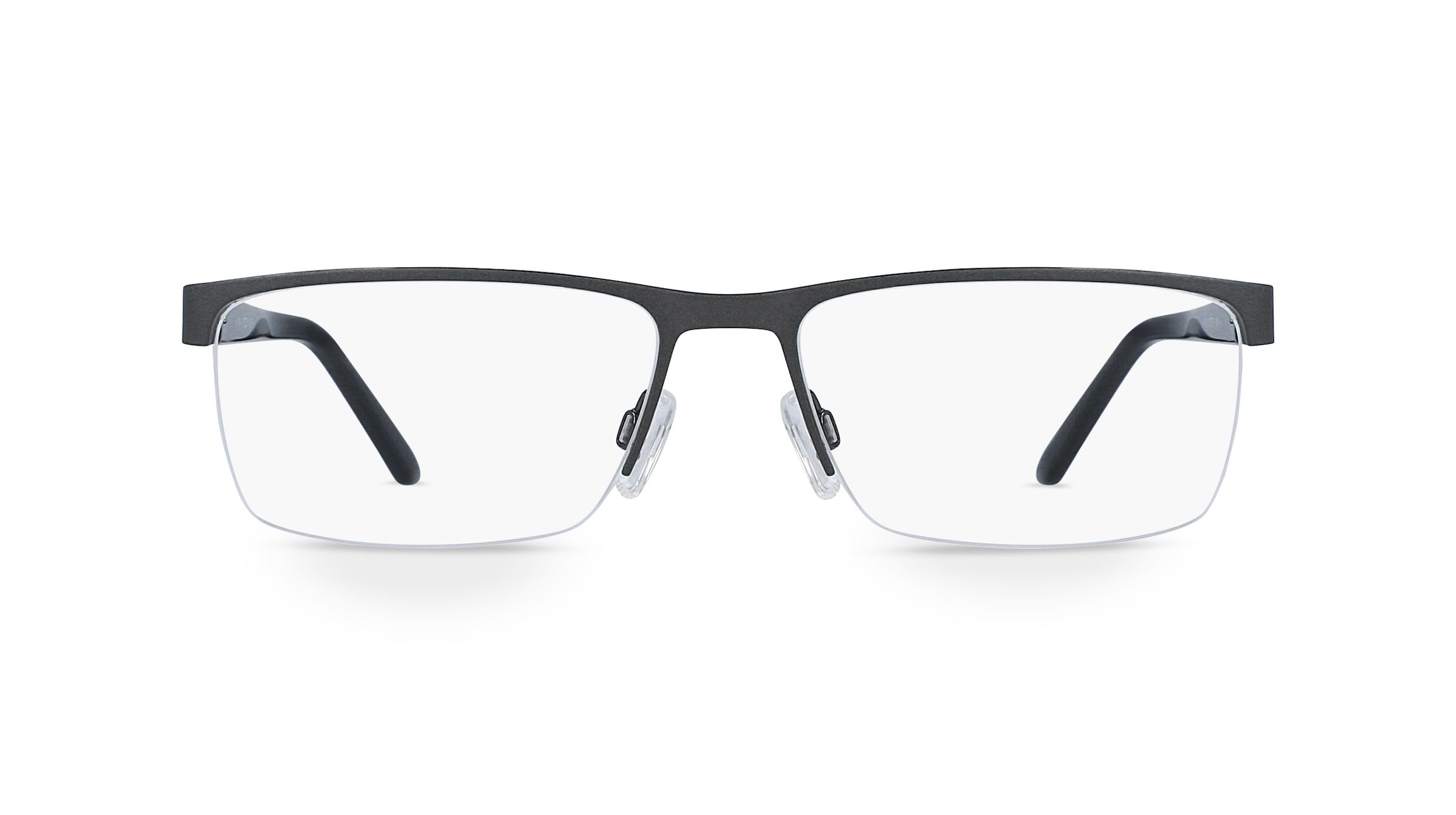 Fielmann 2178 FLEX CL Herren-Brille inkl. Gläser Nylor Eckig Titan-Gestell 57mm/17mm/140mm, grau