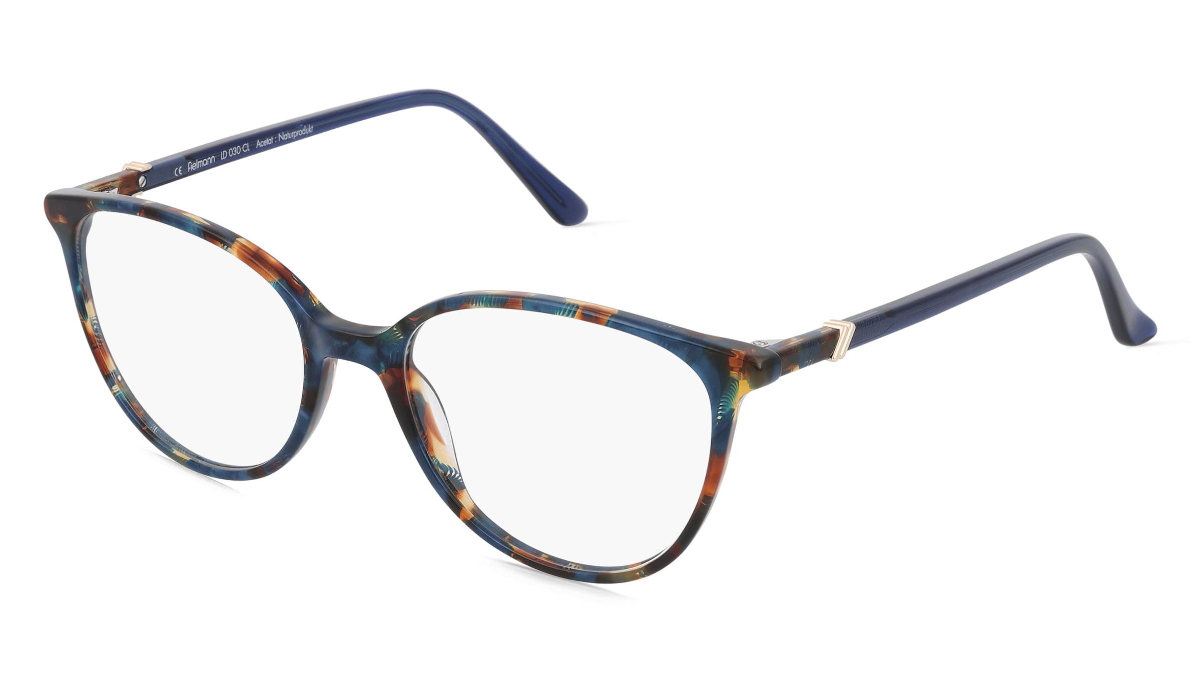 Fielmann LD 030 CL Damen-Brille inkl. Gläser Vollrand Oval Acetat-Gestell 51/17/140, Havanna