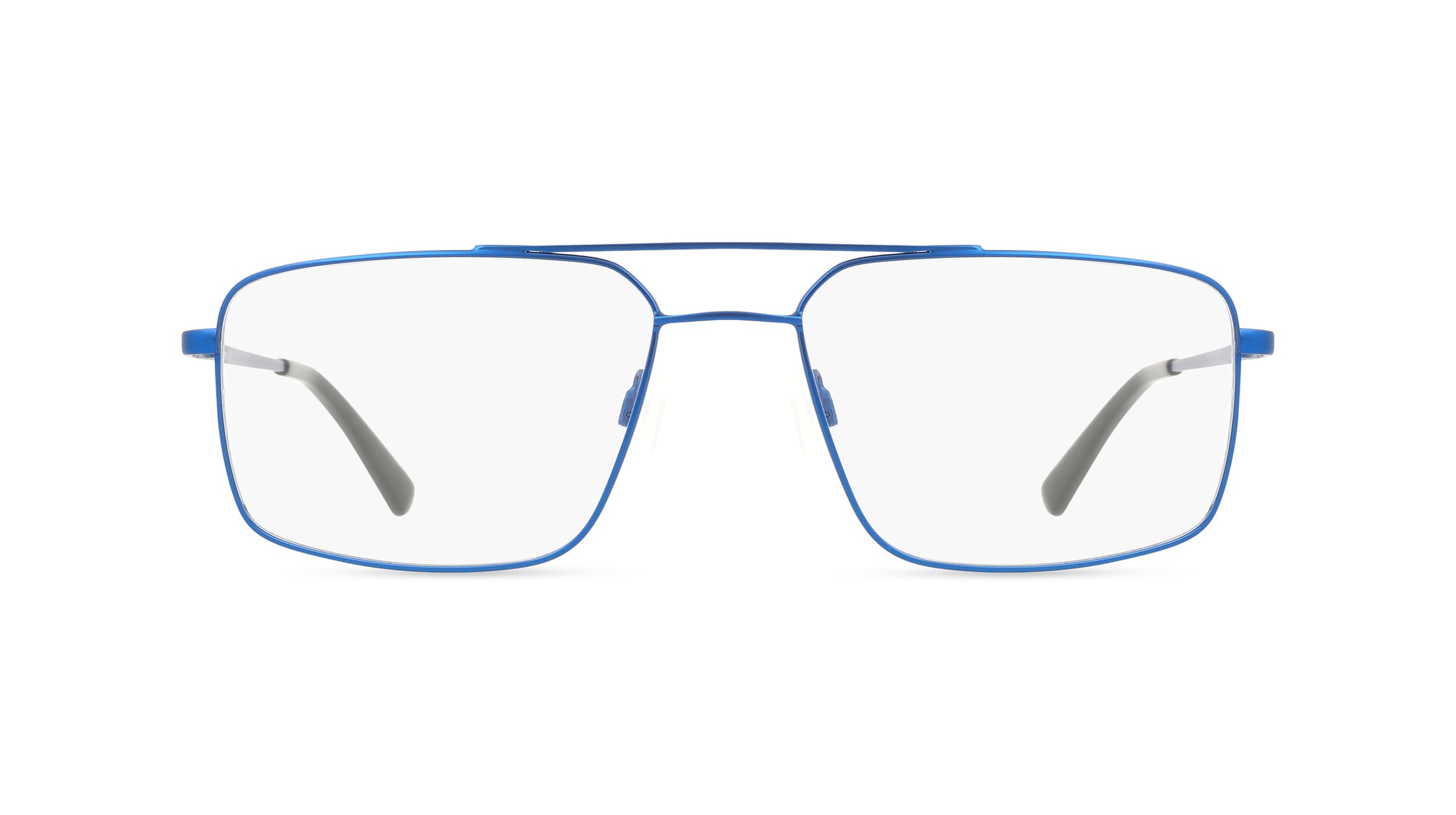 Fielmann MO 004 CL TILL Herren-Brille inkl. Gläser Vollrand Quadratisch Edelstahl-Gestell 58/18/150, Blau