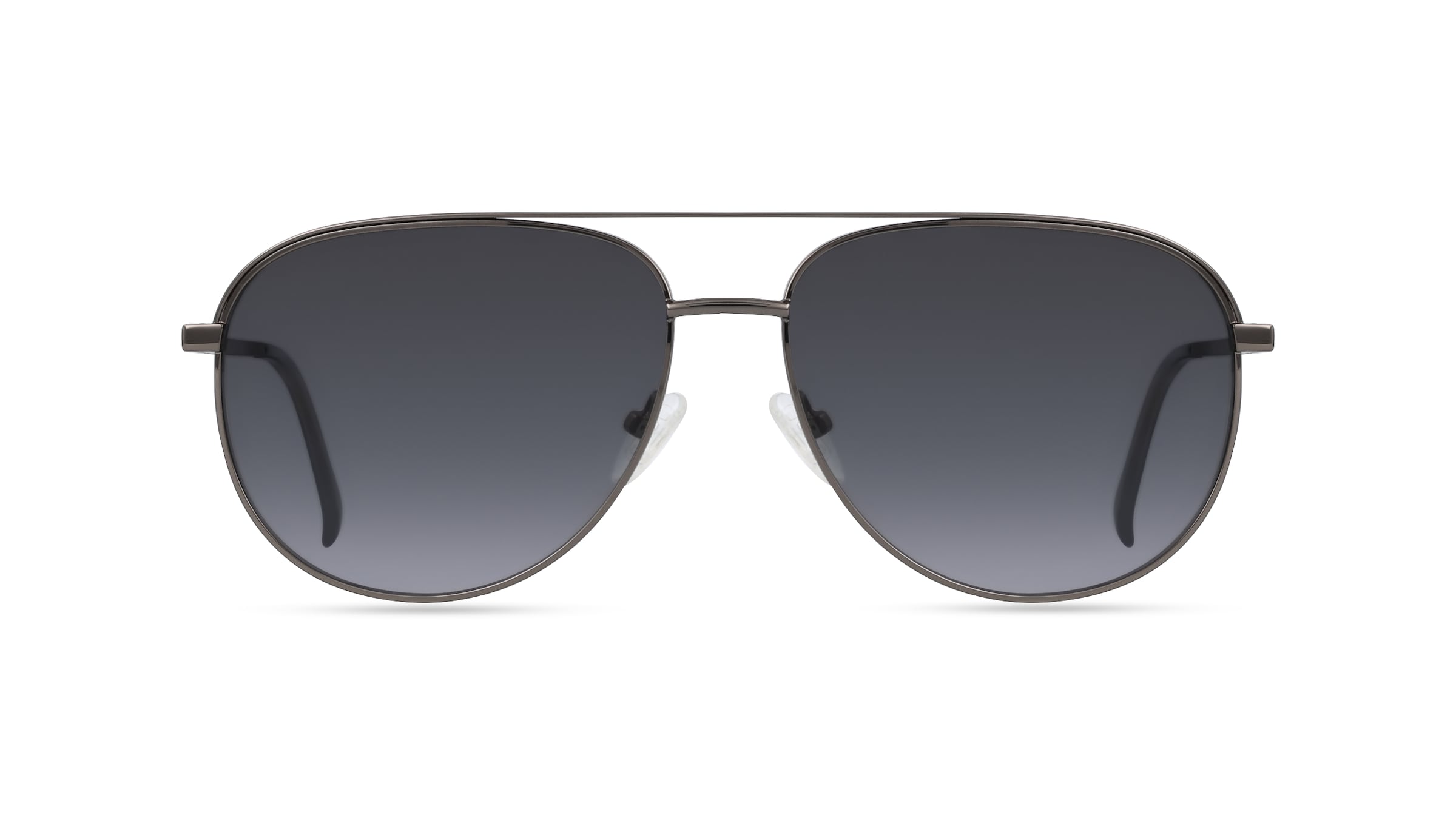 Fielmann BD 523 SUN CL Herren-Sonnenbrille Vollrand Pilot Edelstahl-Gestell, grau