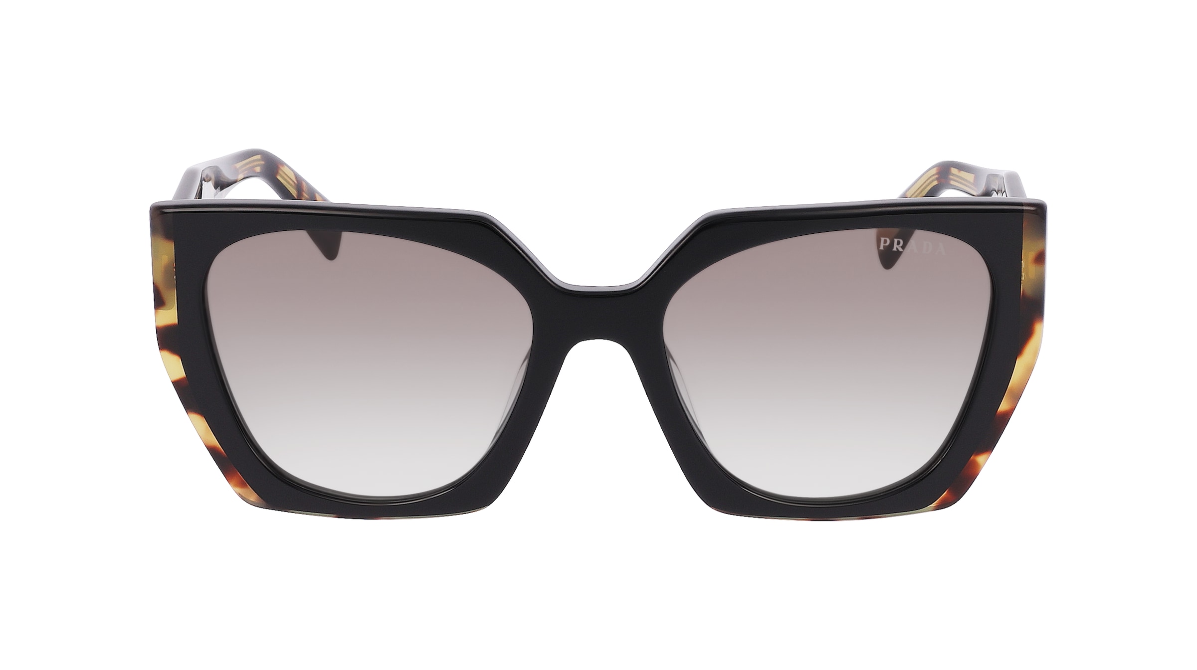 Prada PR 15WS Damen-Sonnenbrille Vollrand Rechteckig Acetat-Gestell, Schwarz