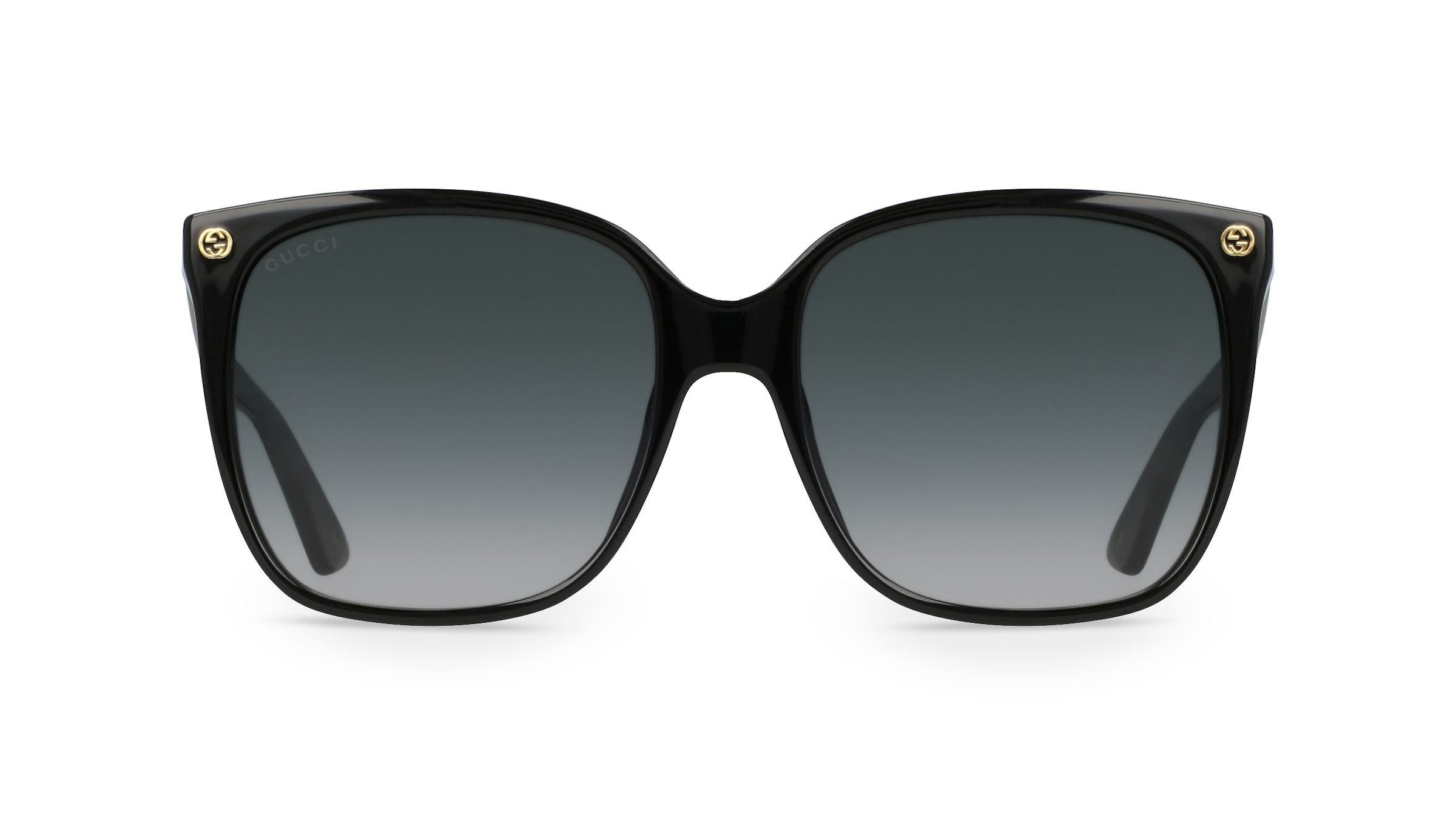 Gucci GG0022S Damen-Sonnenbrille Vollrand Eckig Kunststoff-Gestell, schwarz