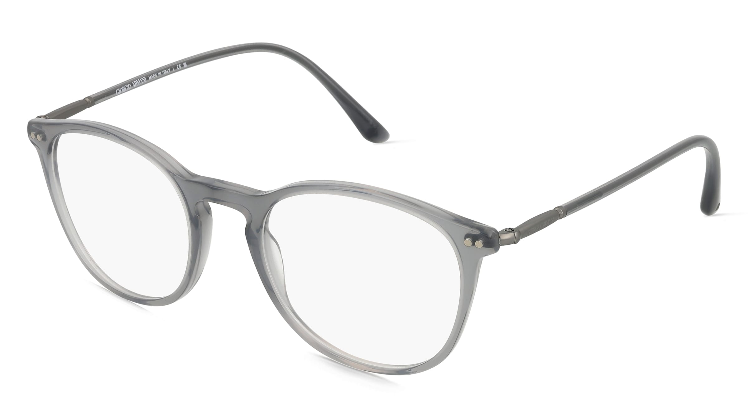 Giorgio Armani 0AR7125 Herren-Brille inkl. Gläser Vollrand Panto Acetat-Gestell 50/20/145, Grau