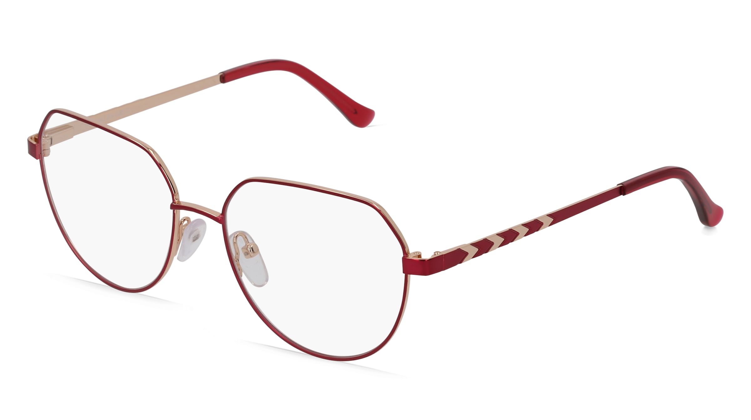 Fielmann ABC 054 FLEX CL Damen-Brille inkl. Gläser Vollrand Panto Edelstahl-Gestell 53/16/135, Gold